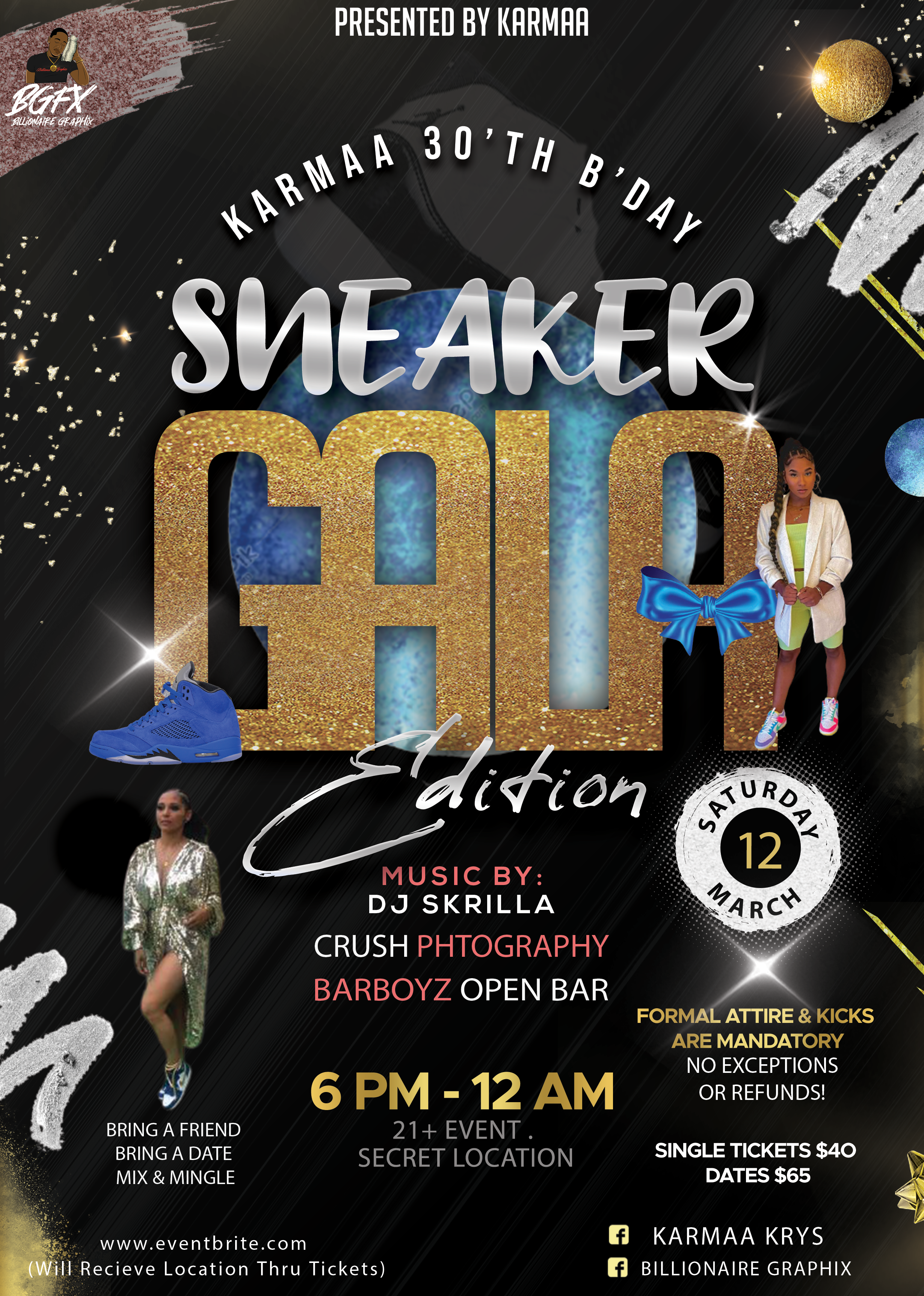 Karmaa 30th Birthday "Sneaker GALA Edition" Flyer