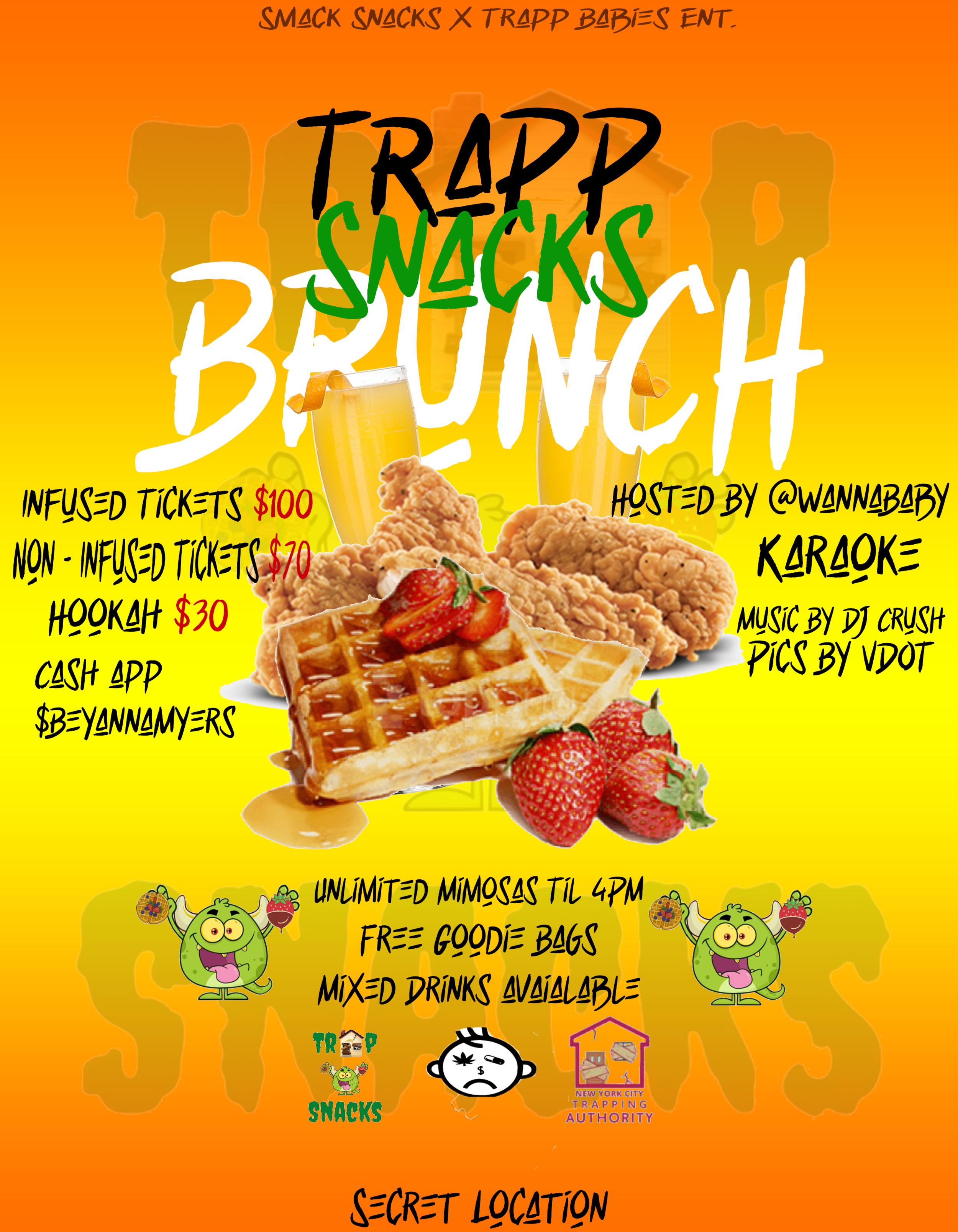 Trap Snacks BRUNCH Flyer