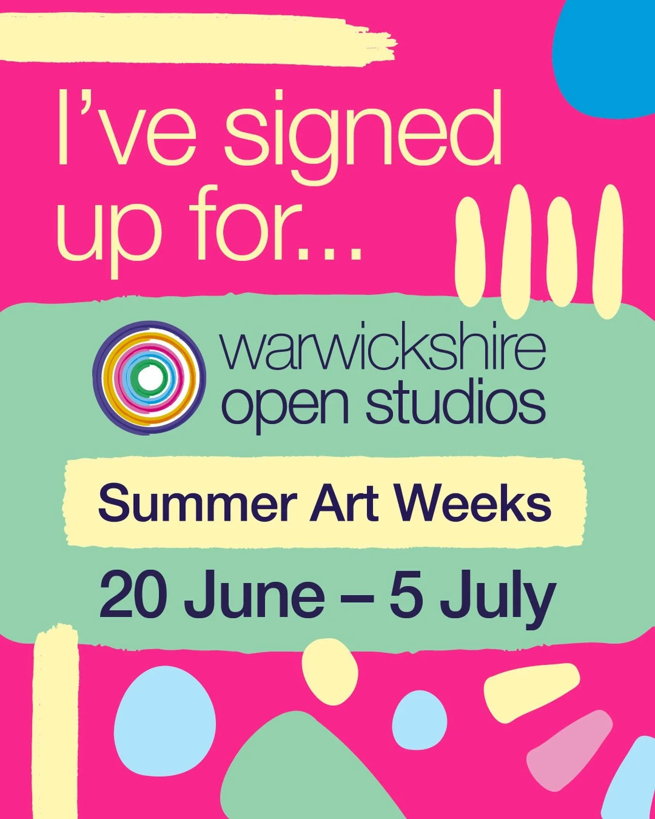 Is it too early to say? I&rsquo;m thrilled to be at Coughton Court for Warwickshire Open Studios this summer! A new venue with an abundance of creatives, live demonstrations and brand new work on show. A great day out with free access to the Stableya