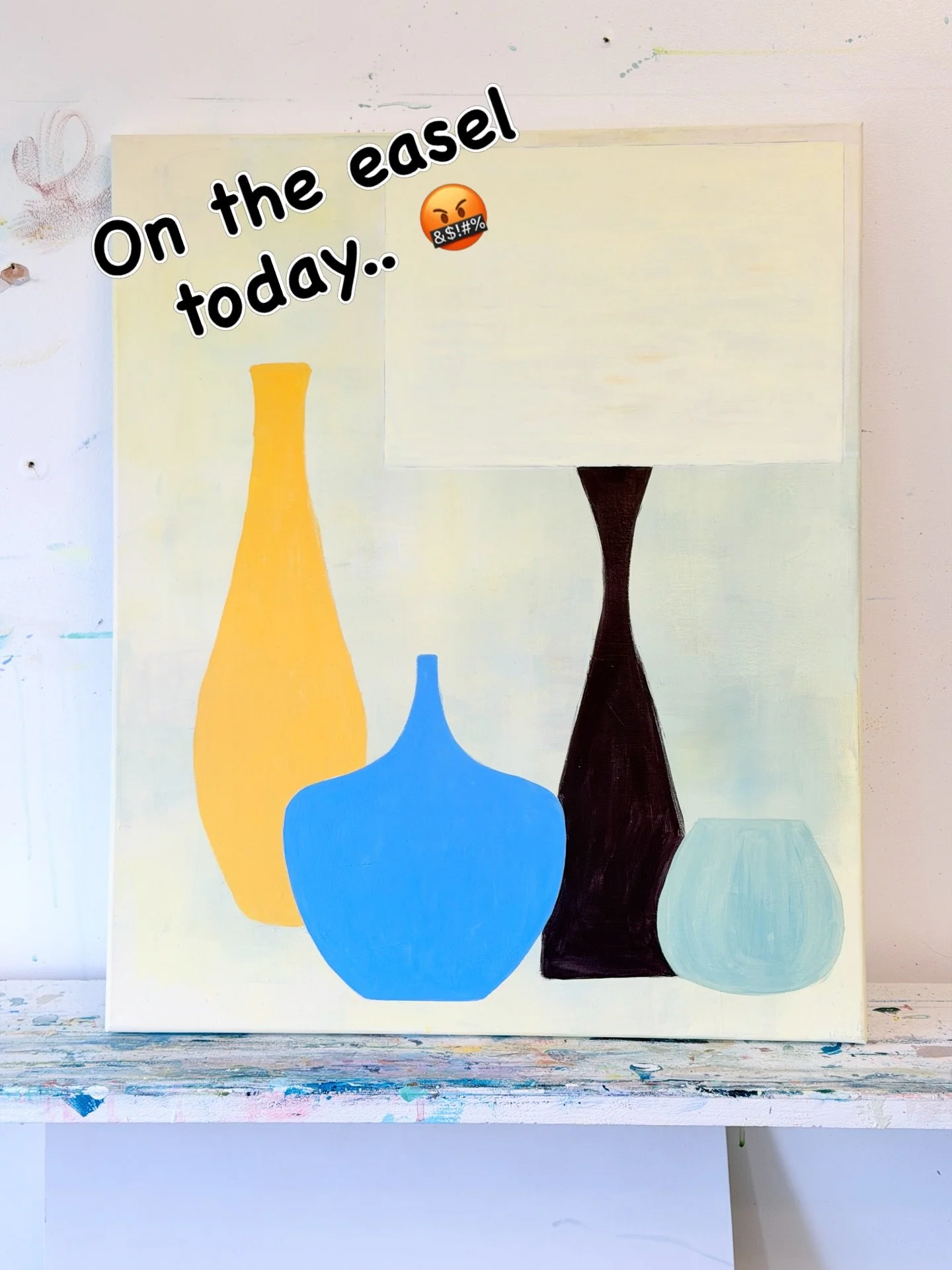 Should have worked the colours out before I started! Pantster not planner 🤦🏻&zwj;♀️
#ontheeaseltoday #stilllifepaintings