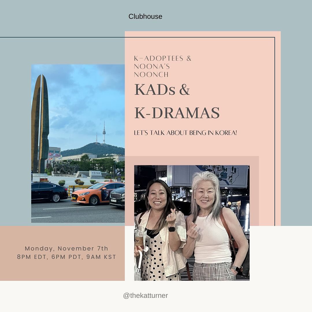 So many KADs have visited Korea since they lifted the quarantine! @thekatturner and @noonasnoonchi, hosts of the KADs &amp; K-Dramas room on @clubhouse met face-to-face for the first time in Seoul in July. K-Adoptees if you traveled to Korea in 2022 