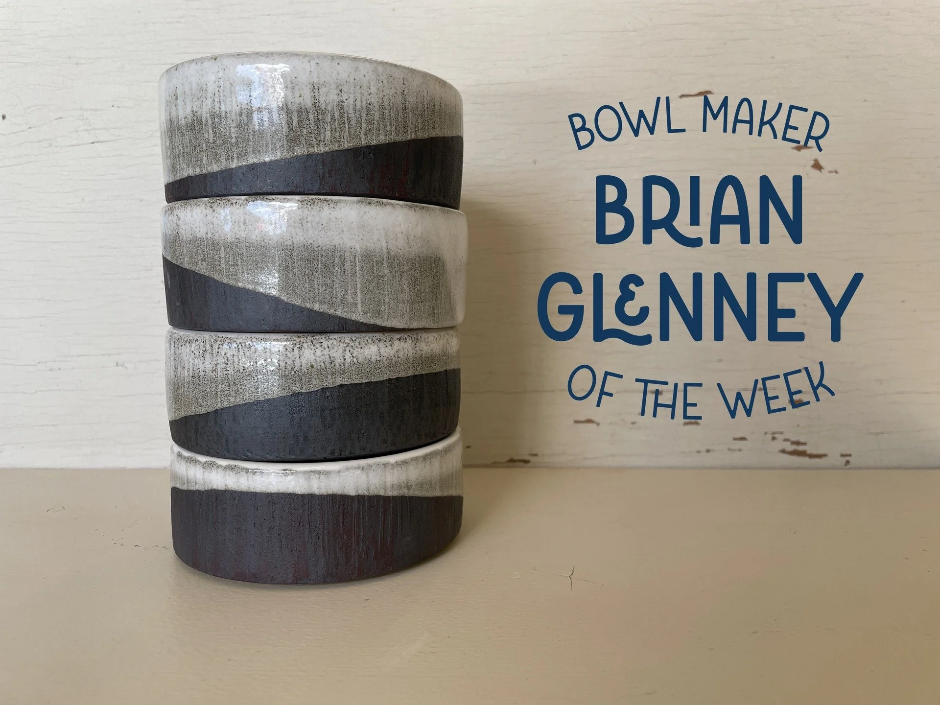One month until BowlFest 2025, and this week's BOWL MAKER OF THE WEEK is studio monitor Brian Glenney! Check out Brian's incredible set of handmade, red oxide-treated bowls! 

You could take home these or one of the many beautiful handmade bowls at B