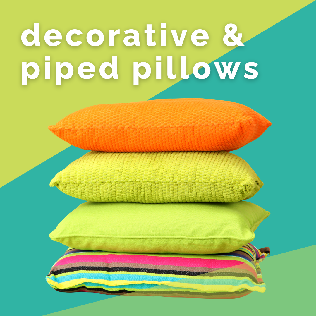 Decorative and Piped Pillows (SOLD OUT)