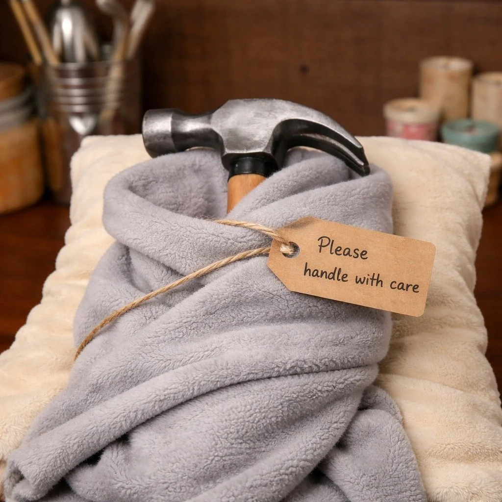 New at the studio: Emotional Support Hammer Lending Library!

Choose your level of care: 
* 2-hour comfort,
* Half-day relief, or
* An &ldquo;I&rsquo;m going through it&rdquo; loan

The hammer is not a licensed therapist, but may help you make a brea