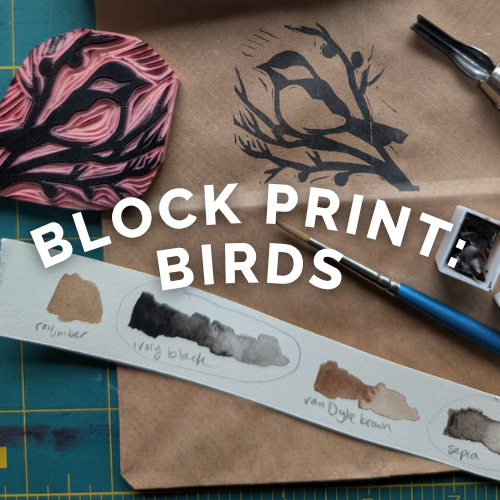 Block Print: Birds