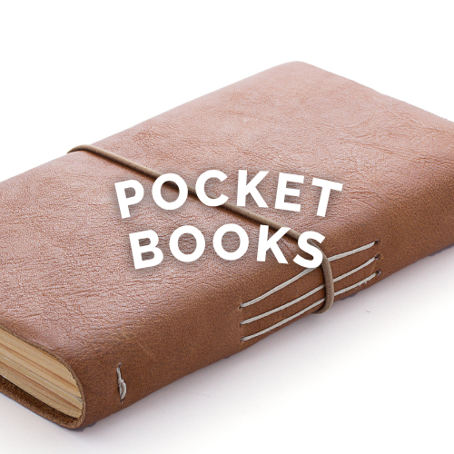 Pocket Books: Pamphlet Booklet and Long Leather Stitch Notebook (2 SPOTS LEFT!)