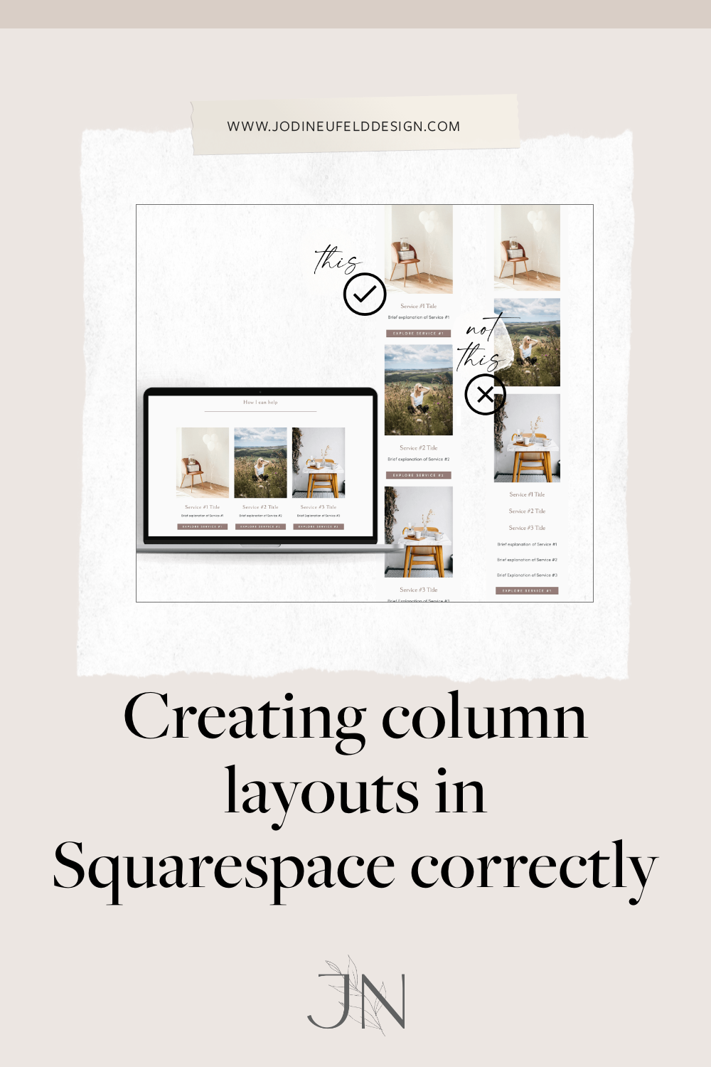 Creating column layouts that look good on mobile in Squarespace | Jodi Neufeld Design