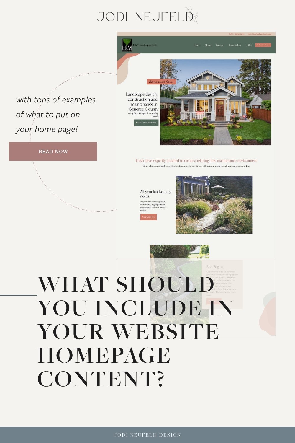 What you should include in your website homepage design | Jodi Neufeld Design