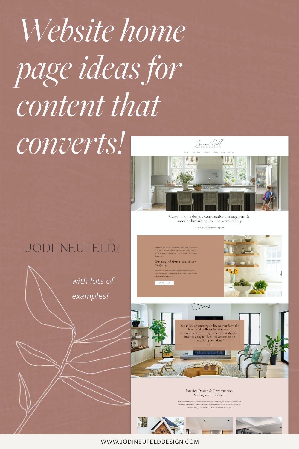 website homepage tips | Jodi Neufeld Design