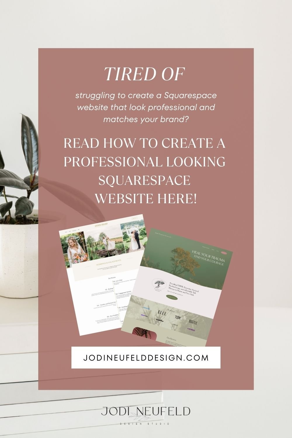 How to create a professional looking Squarespace website pinterest graphic 3