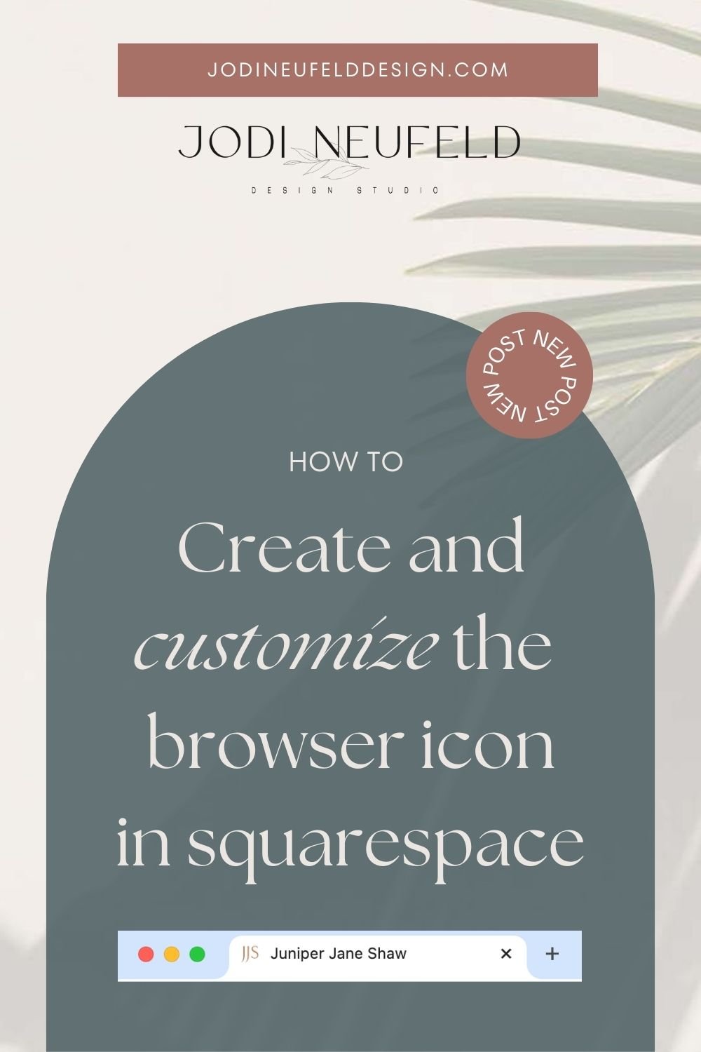 How to customize the browser icon in Squarespace - pinterest graphic 1