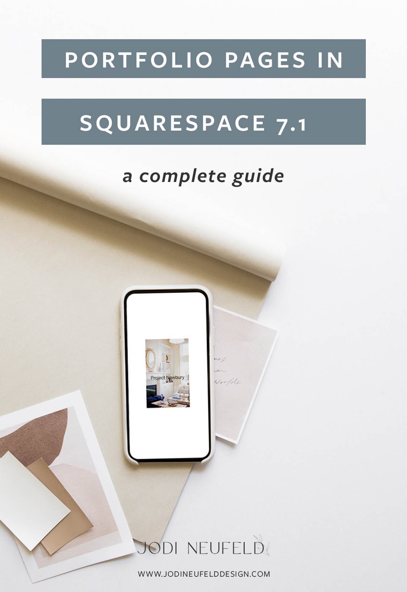 Portfolio pages in Squarespace 7.1 pinterest graphic 3