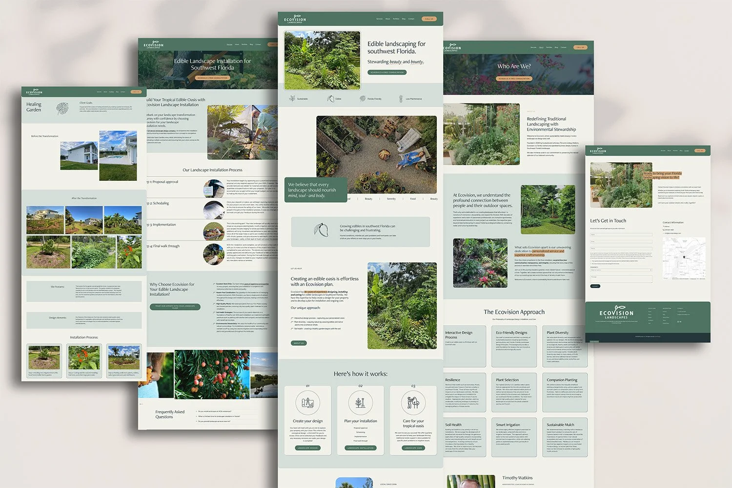 Ecovision Edible Landscaping website(Designer)