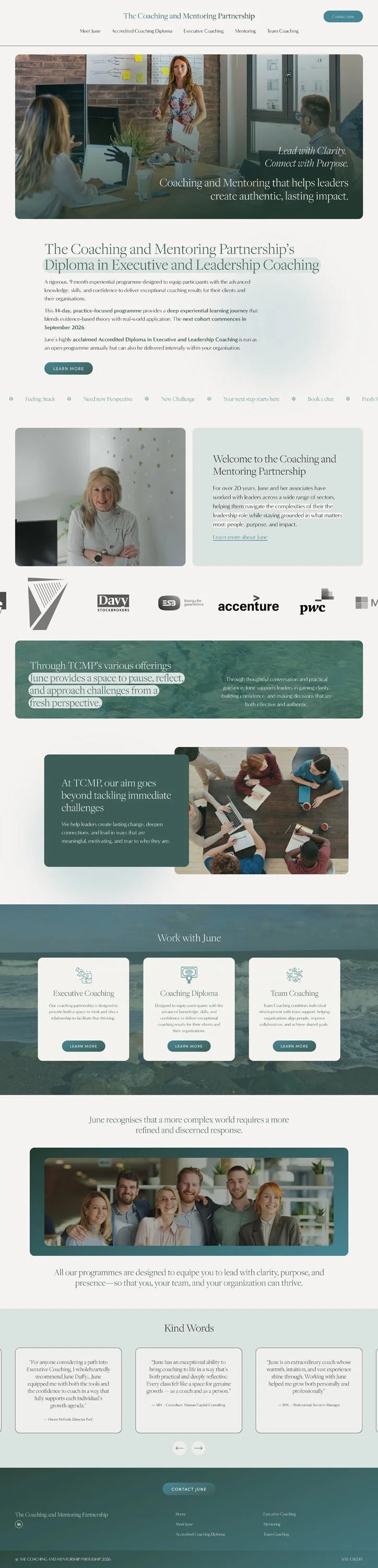 Home page for a coach | Squarespace design by Jodi Neufeld Design