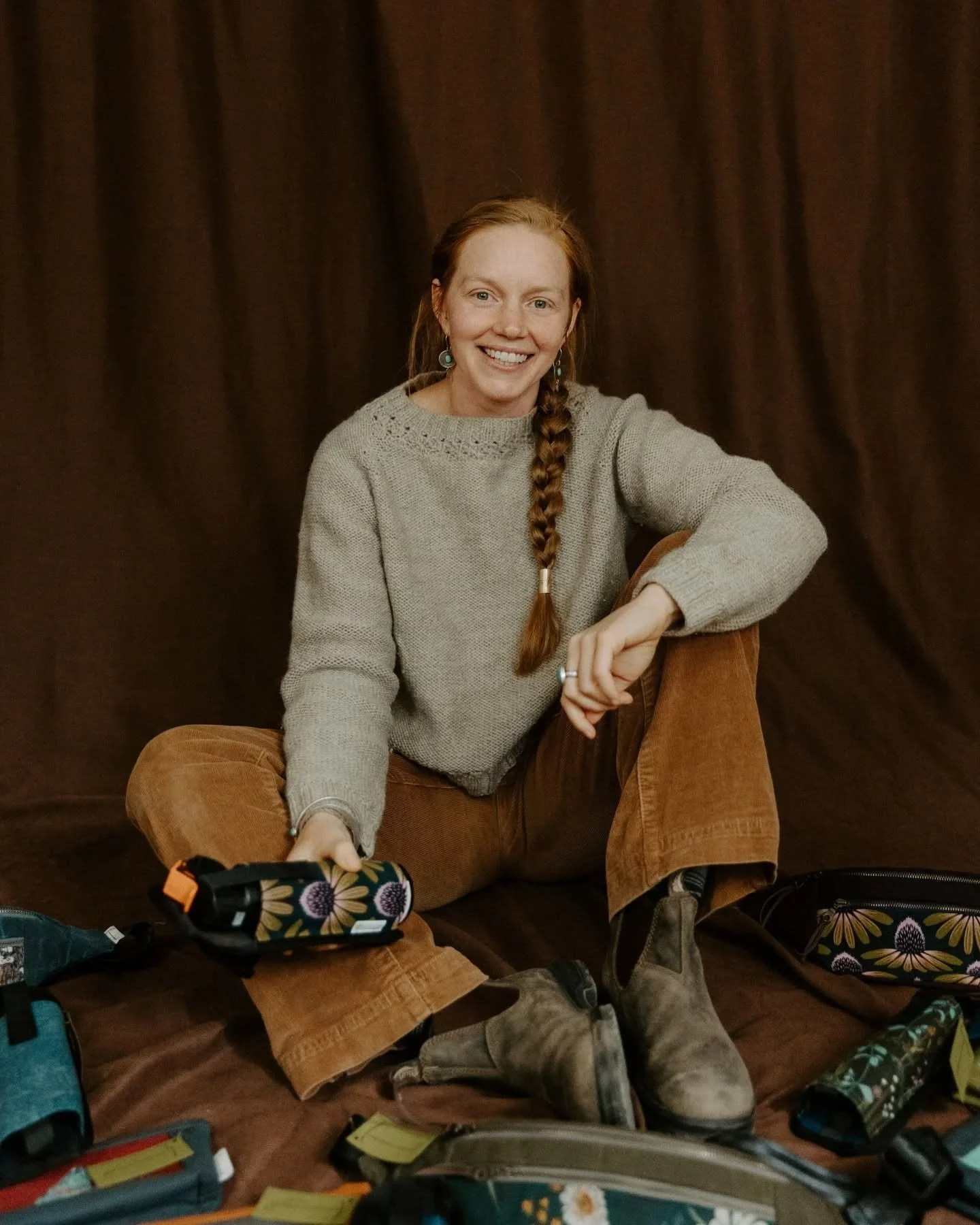 The face behind the work &mdash; Hey, I'm Jane! 

Who is Needle and Axe? Just me! Working out of my off-grid studio, I handle every step&mdash;sourcing materials, designing and pattern-making, cutting and sewing, product photography, branding, packin