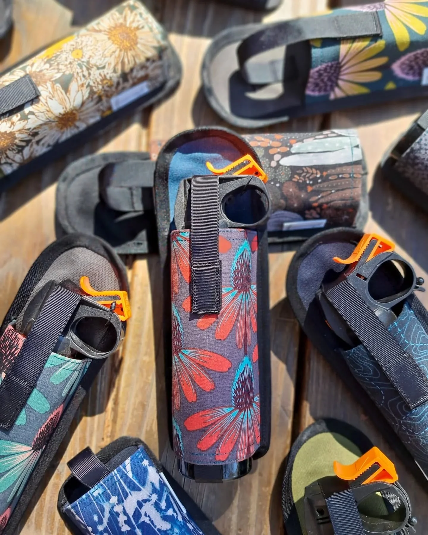 Because your gear can be fun and functional!

Keep your bear spray secure, close at hand, and ready for whatever the trail brings. An adjustable back buckle fits a range of hip belts and pack straps (approx. 4"&ndash;5.5"), while a Velcro c