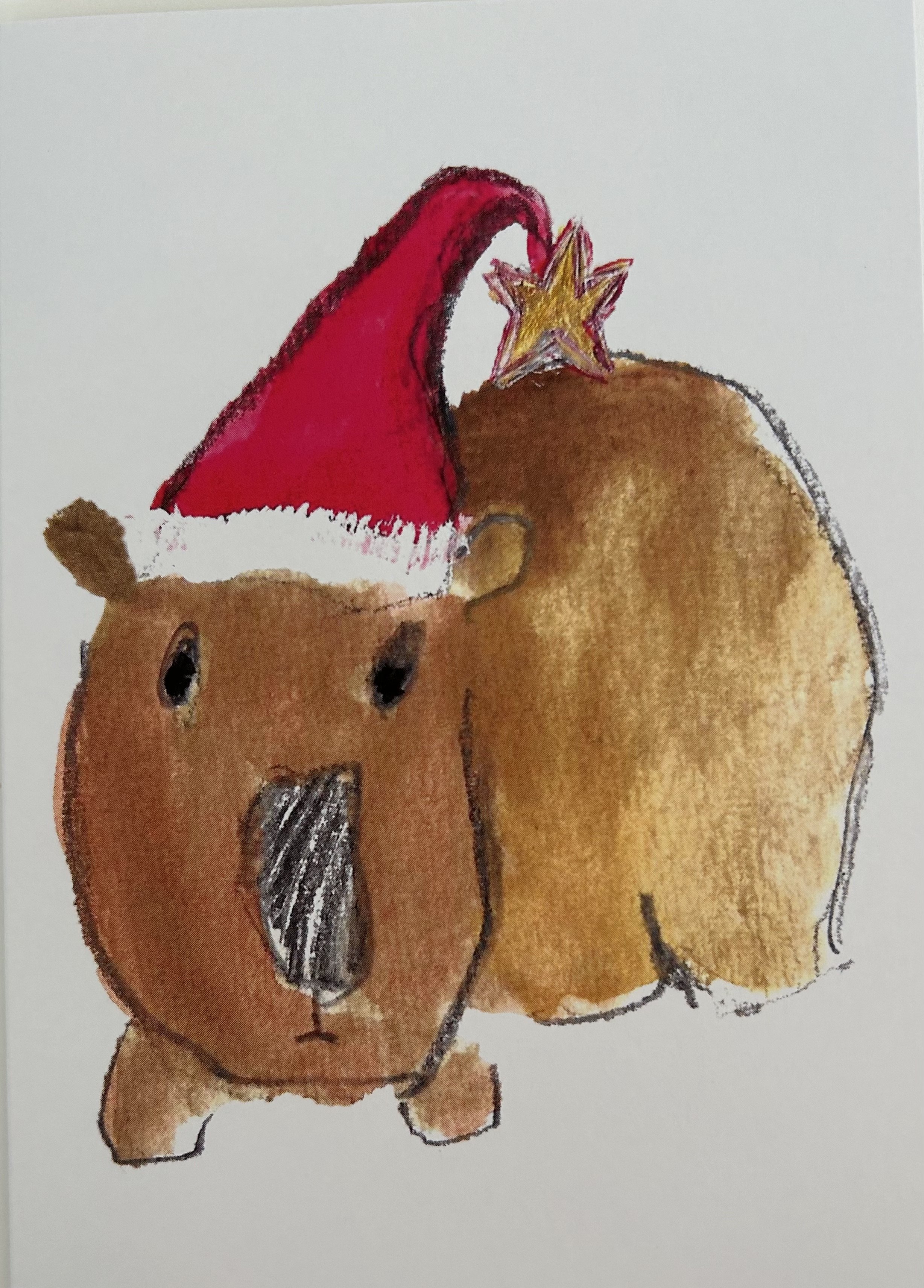 Wombat Christmas Card