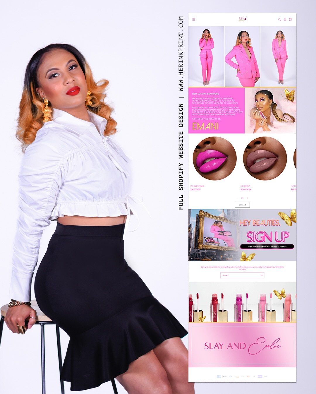 A bold, feminine, and conversion-focused website for @mwl.beautique, designed to elevate their brand presence while keeping the shopping experience seamless and intentional.

Designed + strategized by Her Ink Print, LLC | www.herinkprint.com 💕 &mdas