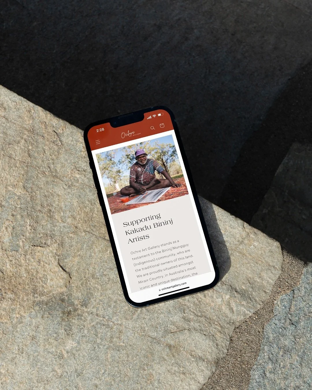 Shopify web design + postcards for a sweet little creative hub in Mirarr Country, Jabiru NT. 

Ochre Art Gallery sits within the belly of the @crocodilehotel offering Kakadu Bininj Artists an opportunity to share their beloved culture with the world 