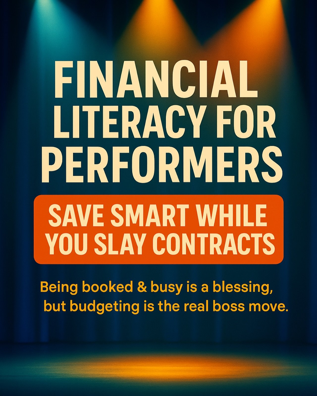 🚨 Financial Literacy for Performers: Save Smart While You Slay Contracts‼️

Being booked &amp; busy is a blessing&mdash;but budgeting is the real boss move.

Here&rsquo;s how to keep your coins cute while living the performer life:

1. Track the Bag