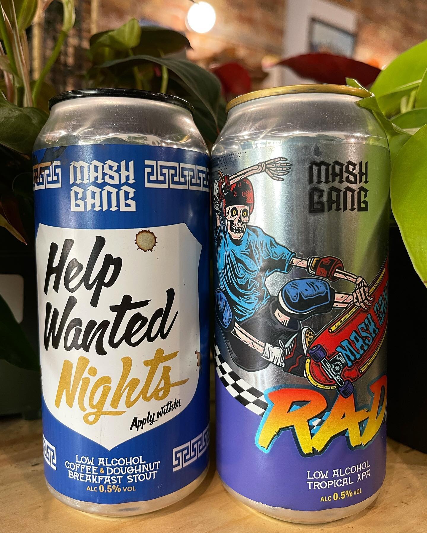 some new brews are in this week 

@mash__gang bringing us 
&ldquo;Help Wanted Nights&rdquo; (a Coffee &amp; Doughnut Breakfast Stout) and &ldquo;RAD&rdquo; (a Tropical XPA) 

for @athleticbrewing we have &ldquo;Suped Up&rdquo; (an Extra Dark with Cof