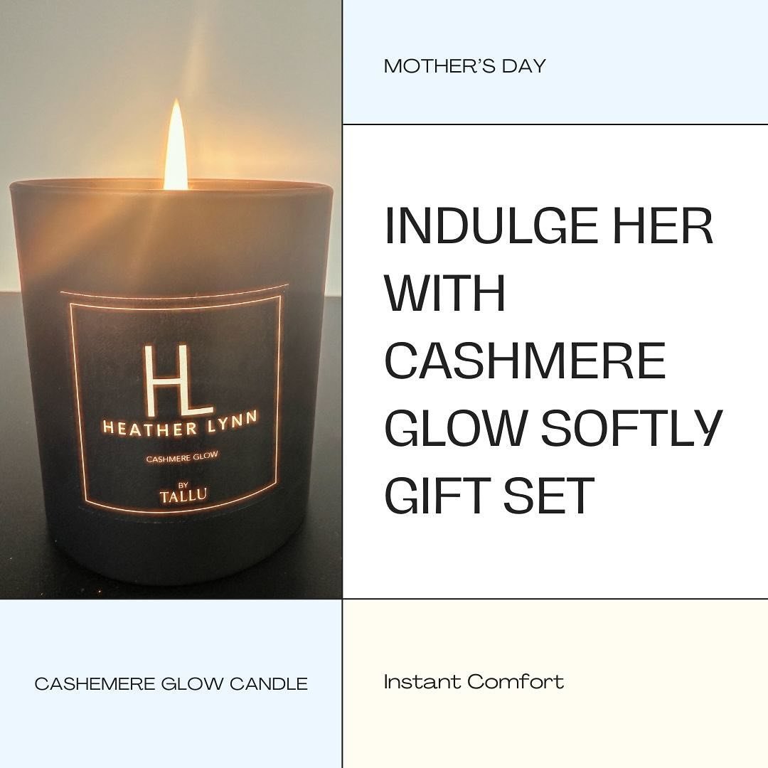 Introducing the Heather Lynn Cashmere Glow Softly Gift Set&mdash;an exquisite blend of indulgence and relaxation. Experience the luxurious flicker of our Cashmere Glow Candle, designed to offer instant comfort, relaxation, and natural rejuvenation wi