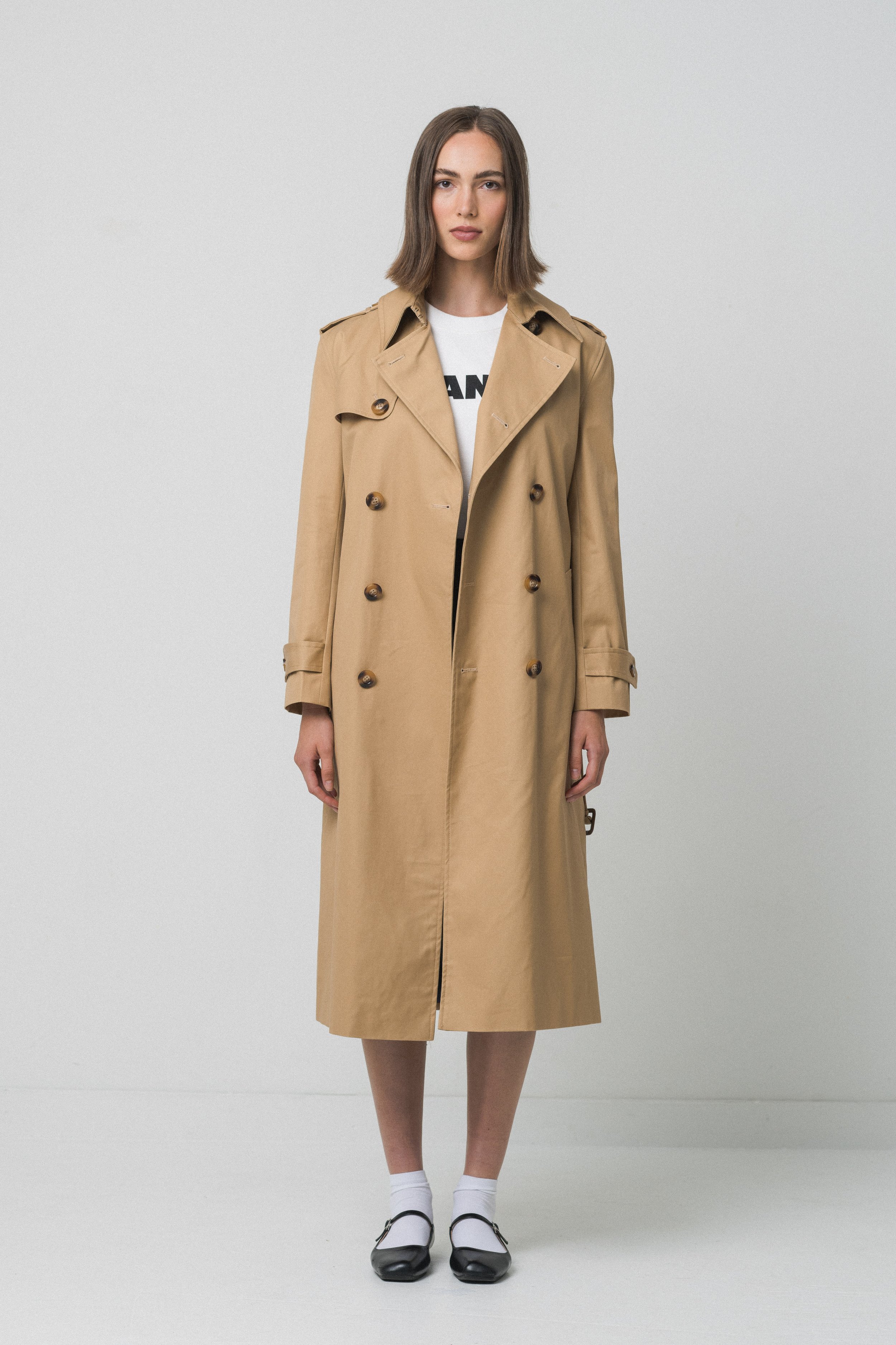 GWEN trench coat Heather Lynn Grace collection water-resistant cotton gabardine