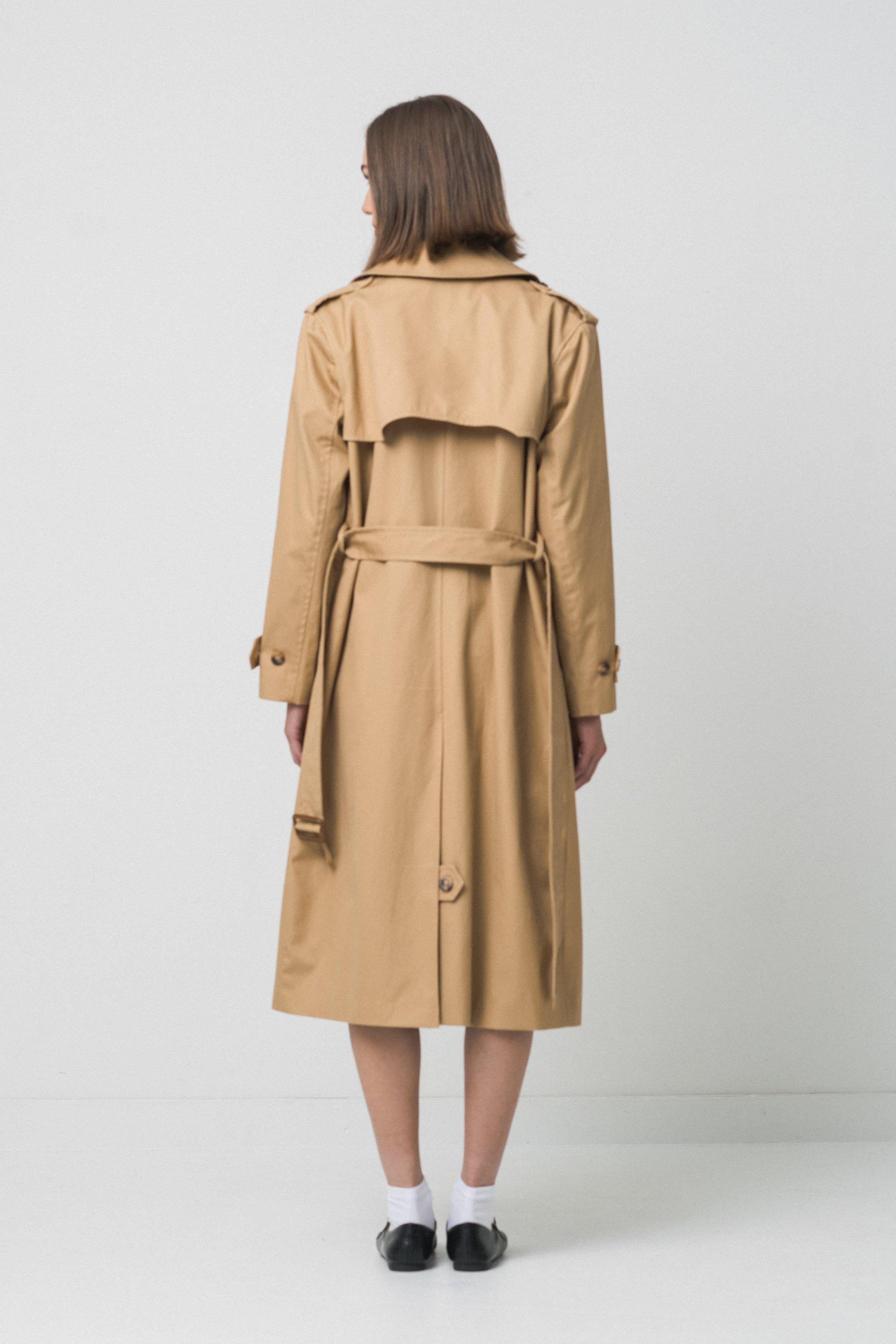 GWEN trench coat Heather Lynn Grace collection water-resistant cotton gabardine