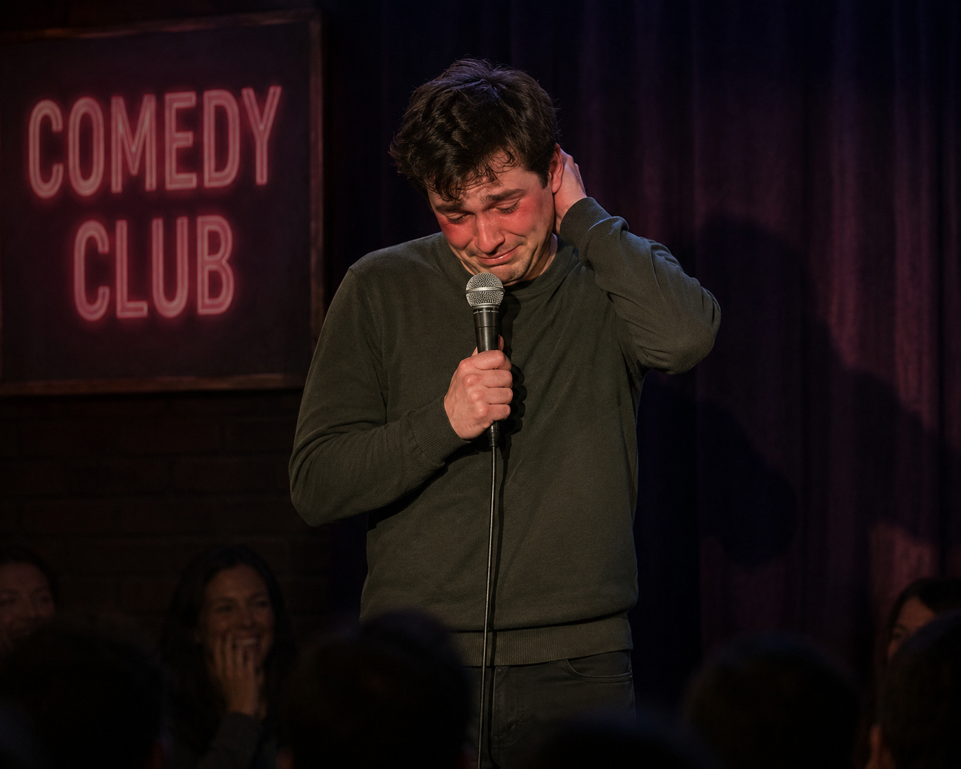 Embarrassed on stage