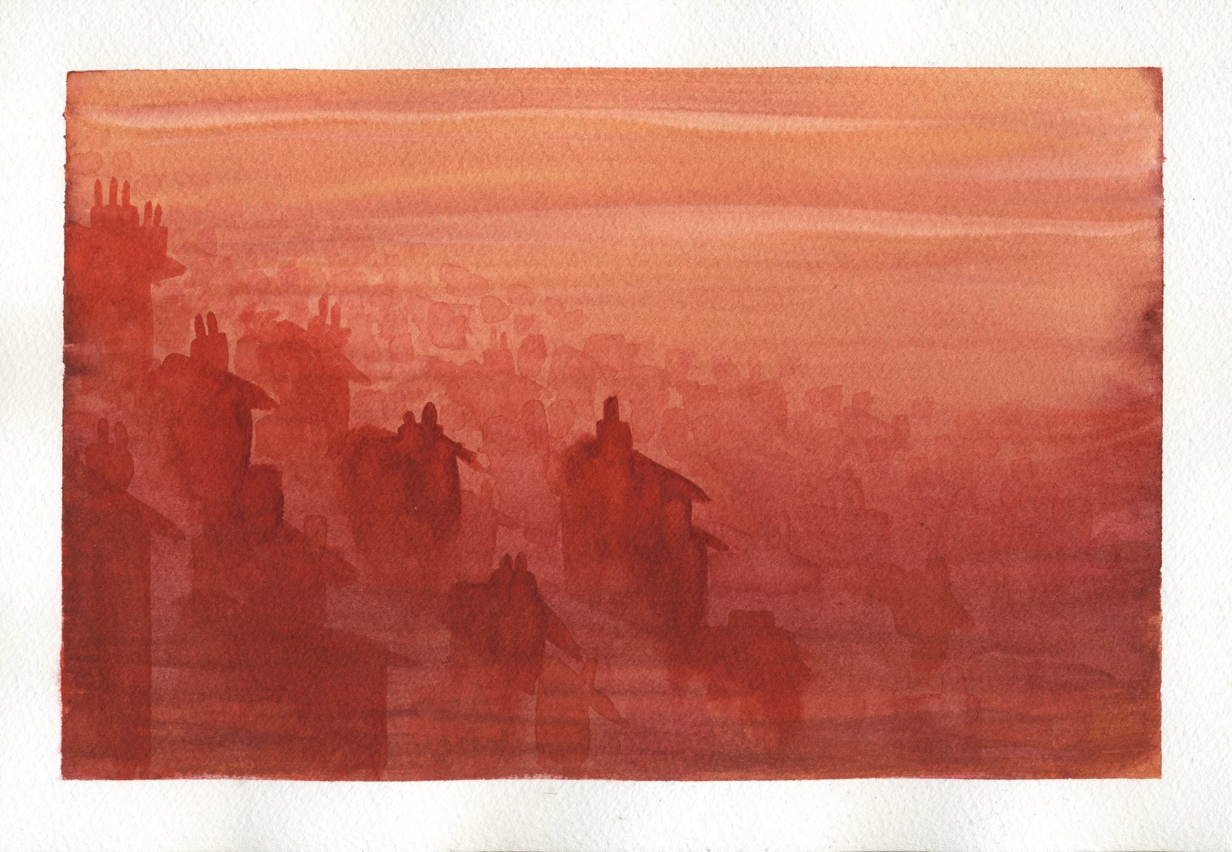 Miyazaki Town Sunrise - Watercolor.jpeg