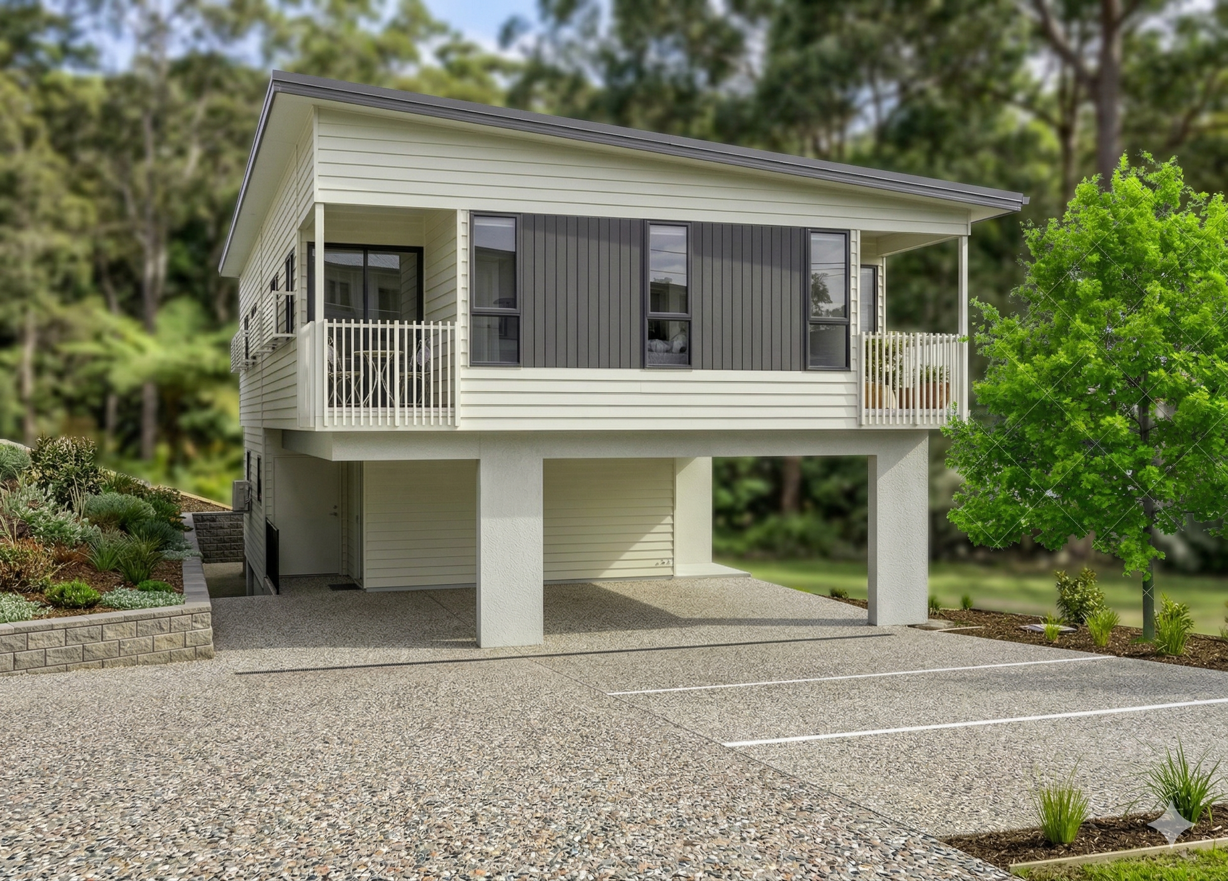 Render 2: Weatherboard Facade