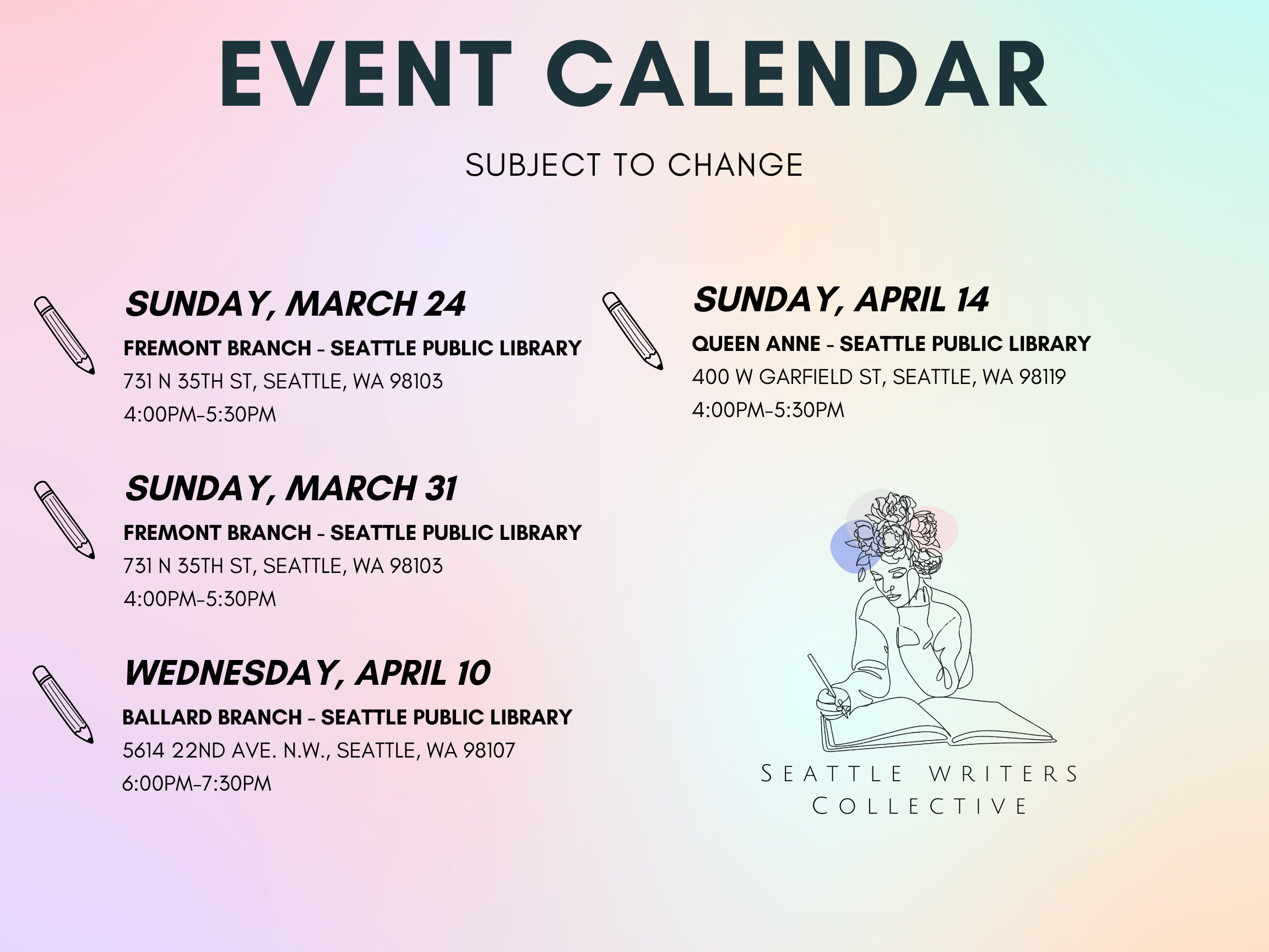 Seattle Writers Collective — Sam Calvo