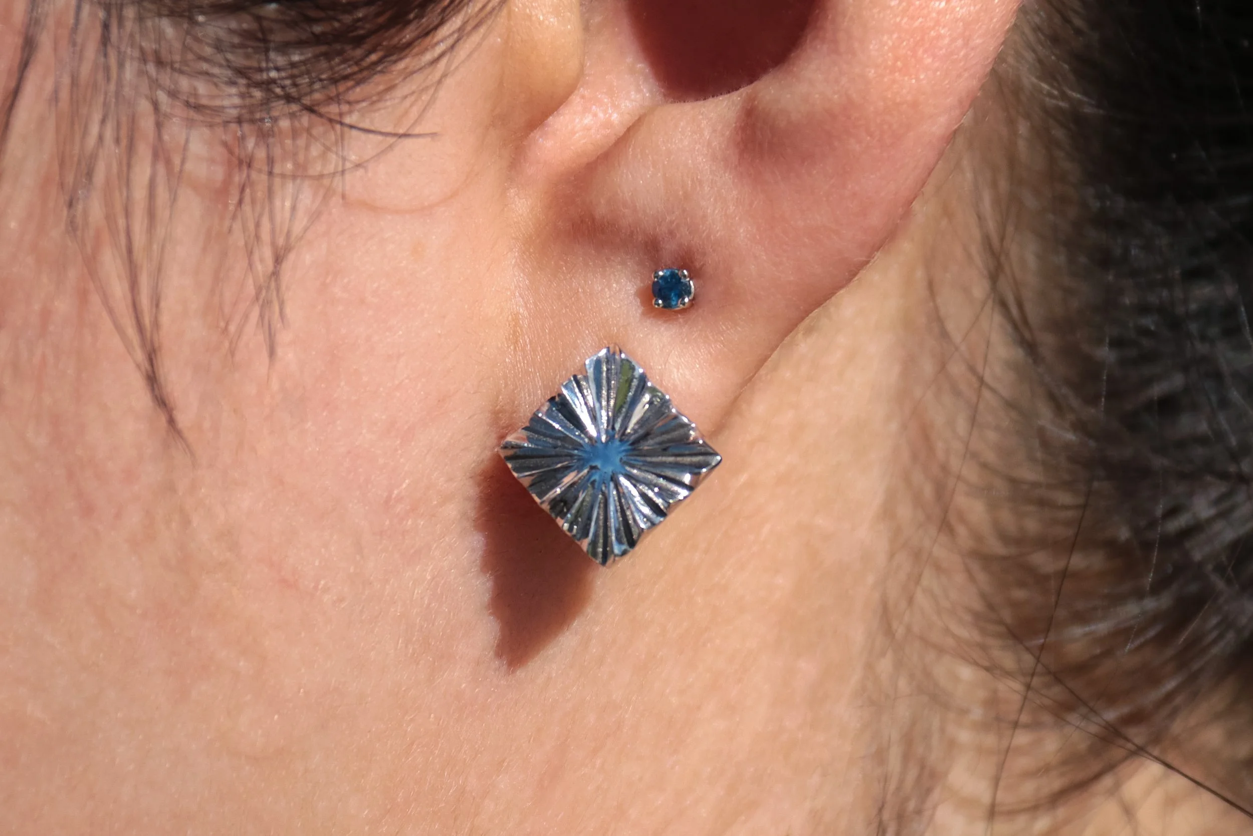 Pampas Sky Sapphire Studs by Quechua Jeweller