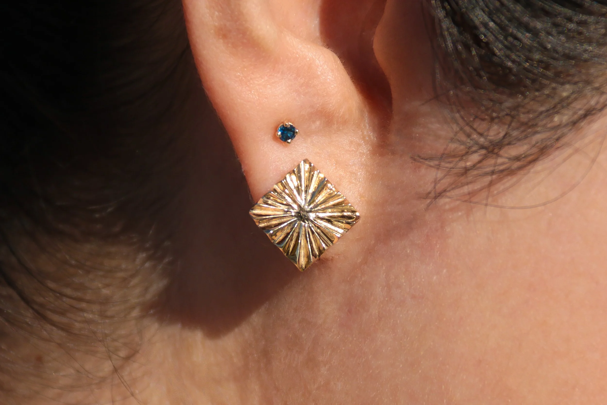Pampas Sky Sapphire Studs by Quechua Jeweller