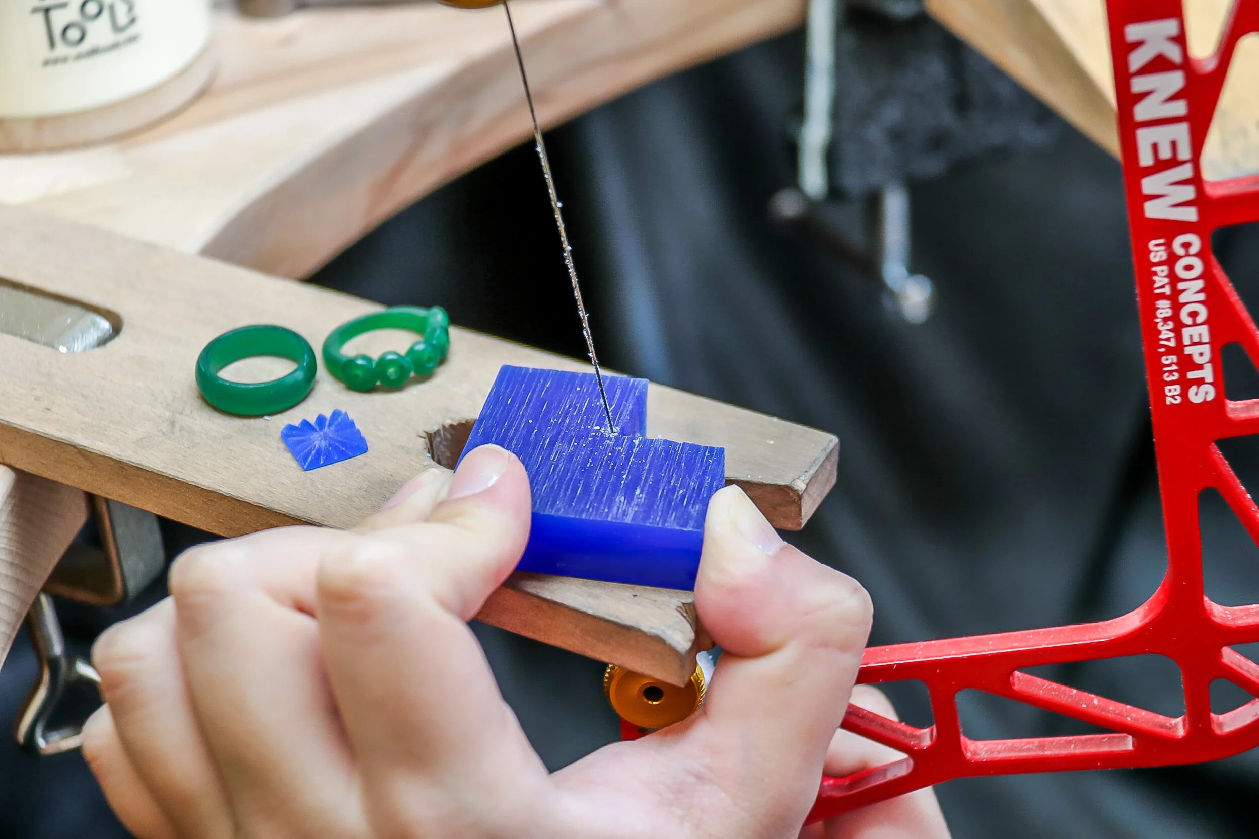 wax carving process for jewellery. hand carving wax to make a jewellery using the casting process