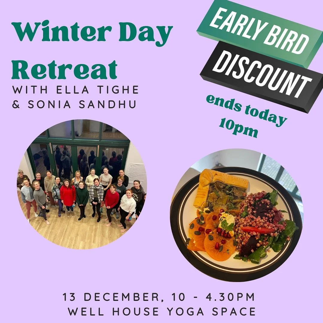 🤸🏼🔥LAST CHANCE TO GET AN EARLY BIRD TICKET 🔥🤸🏼 ends tonight at 10pm 🕙 

A day of yoga &amp; amazing vegan food by the formidable @hungry_sonia 

Not just a day of practice but also a focus on moving forwards in 2026 &amp; what you want to work