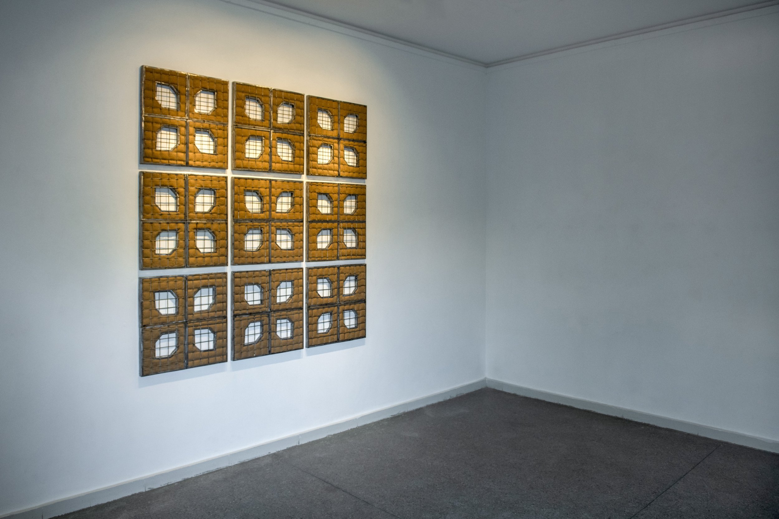 Title: Perforated Screen
Medium: Metal Mesh Wire and Fabric