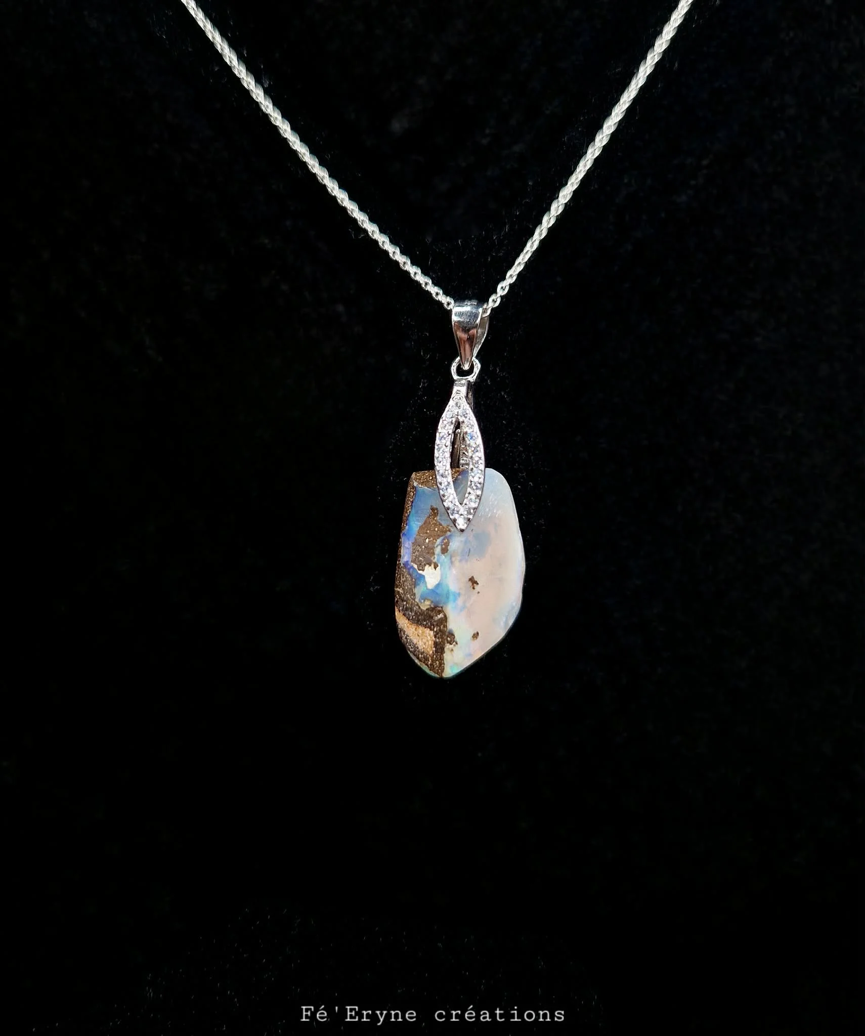 Collier Opale Boulder - Argent 925