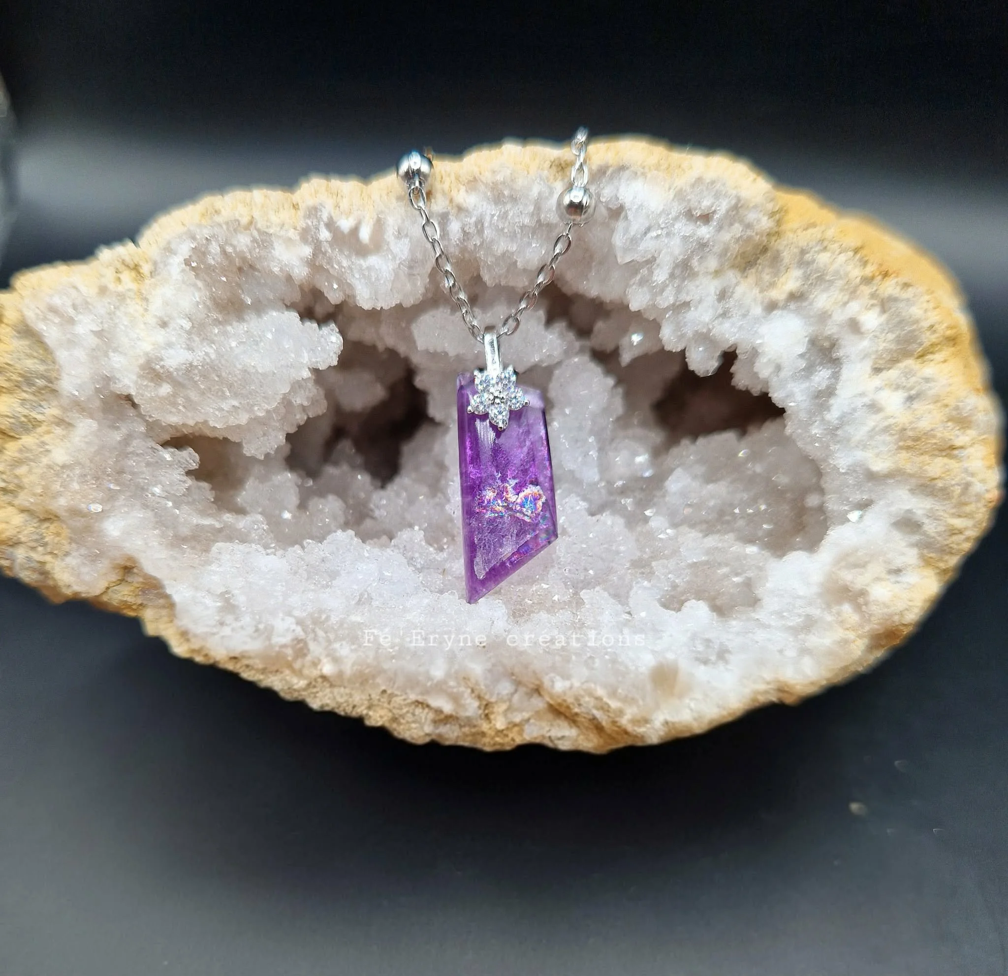 Collier Fluorite irisée - Made in France