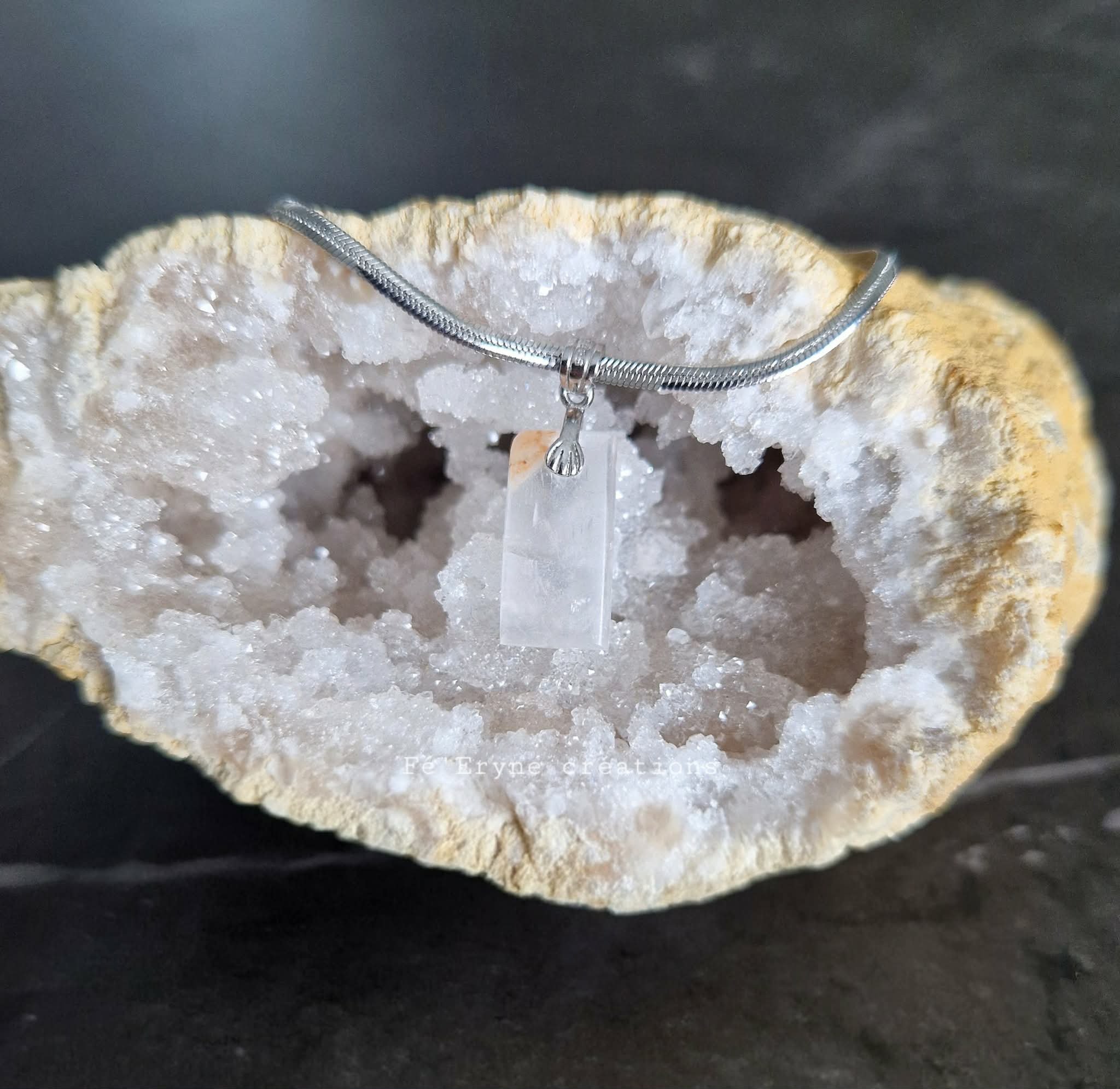 Collier Calcite ferrugineuse - Made in France