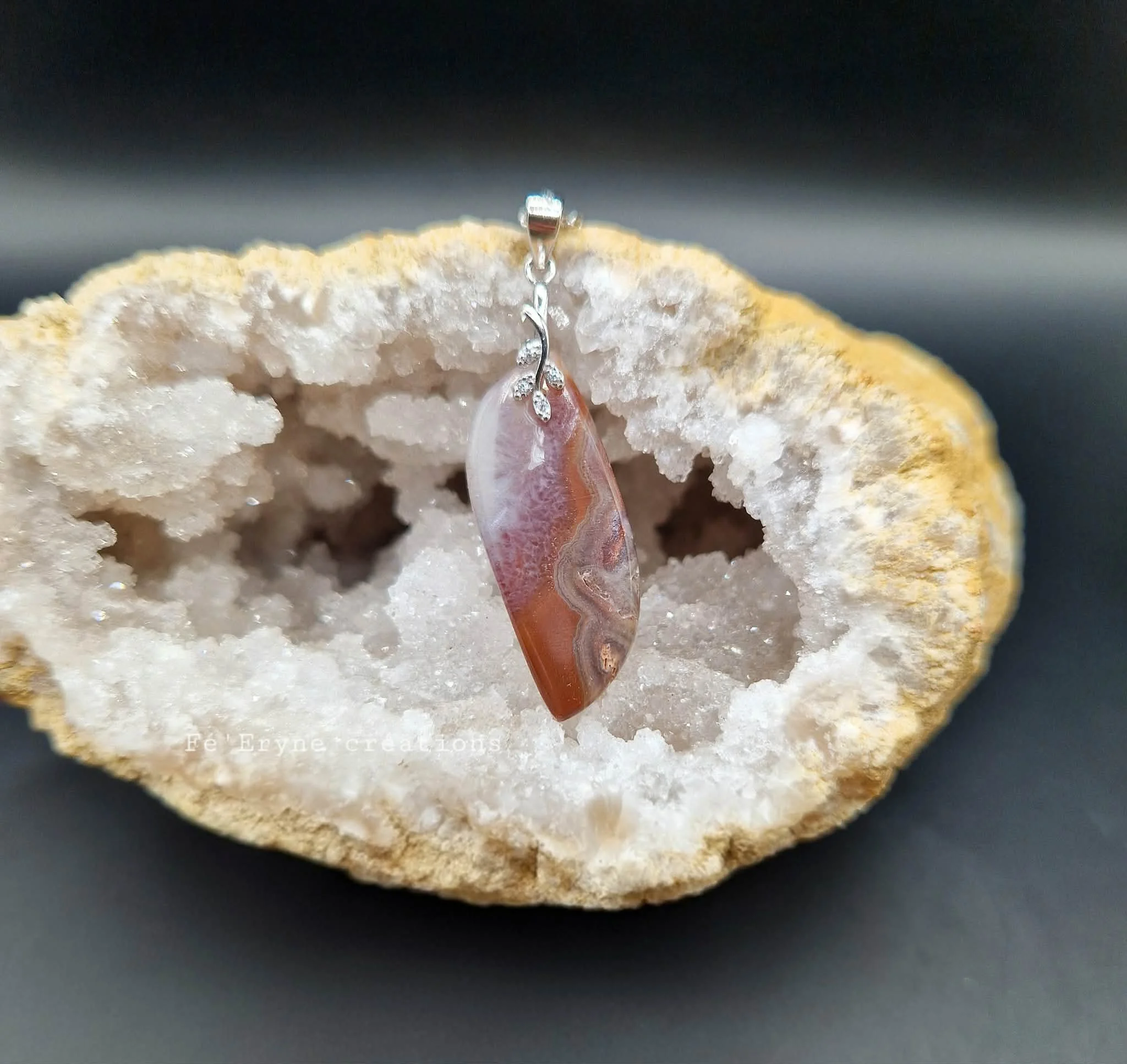 Collier Agate Chatelperron - Made in France
