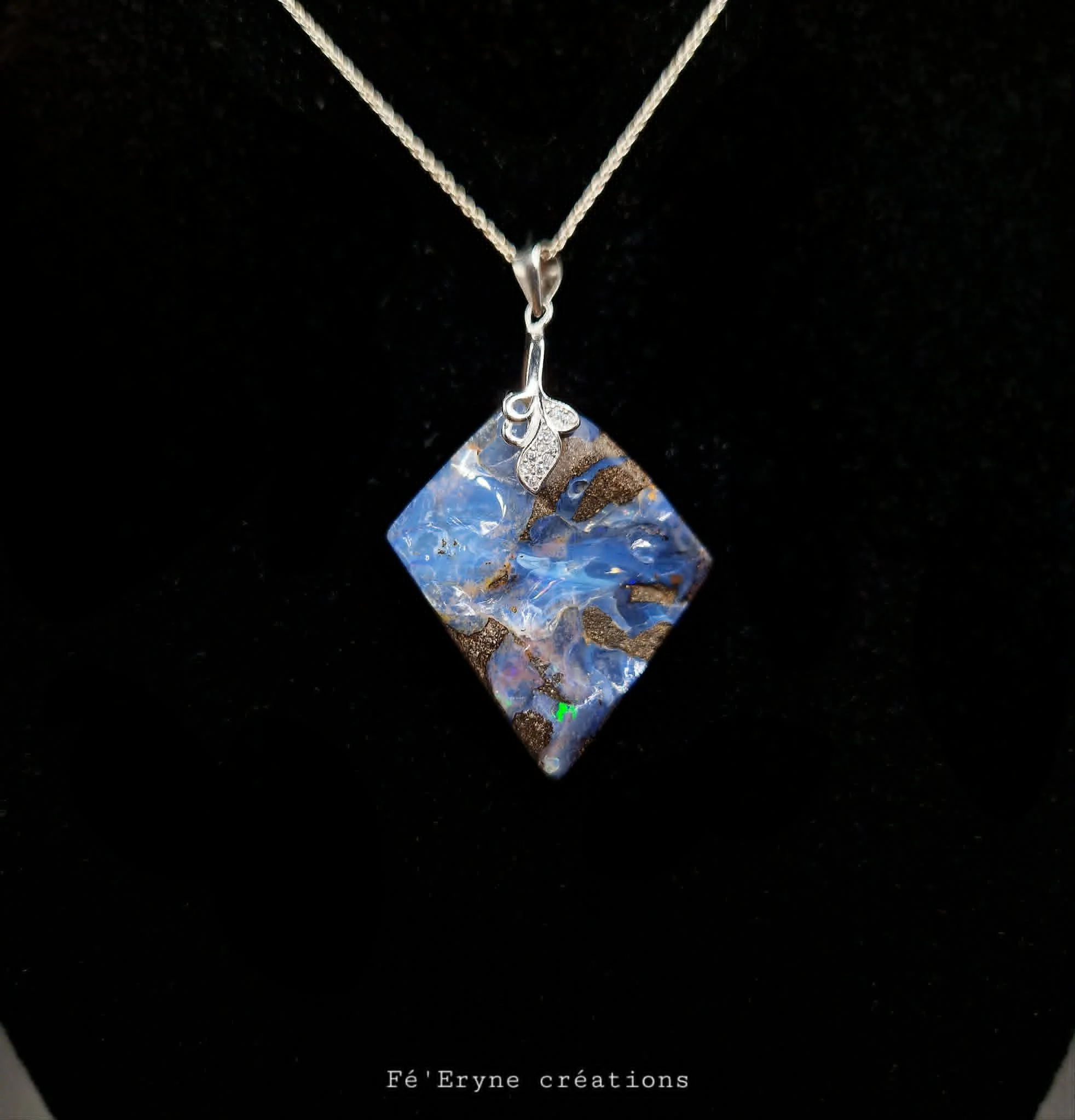 Collier Opale Boulder - Argent 925
