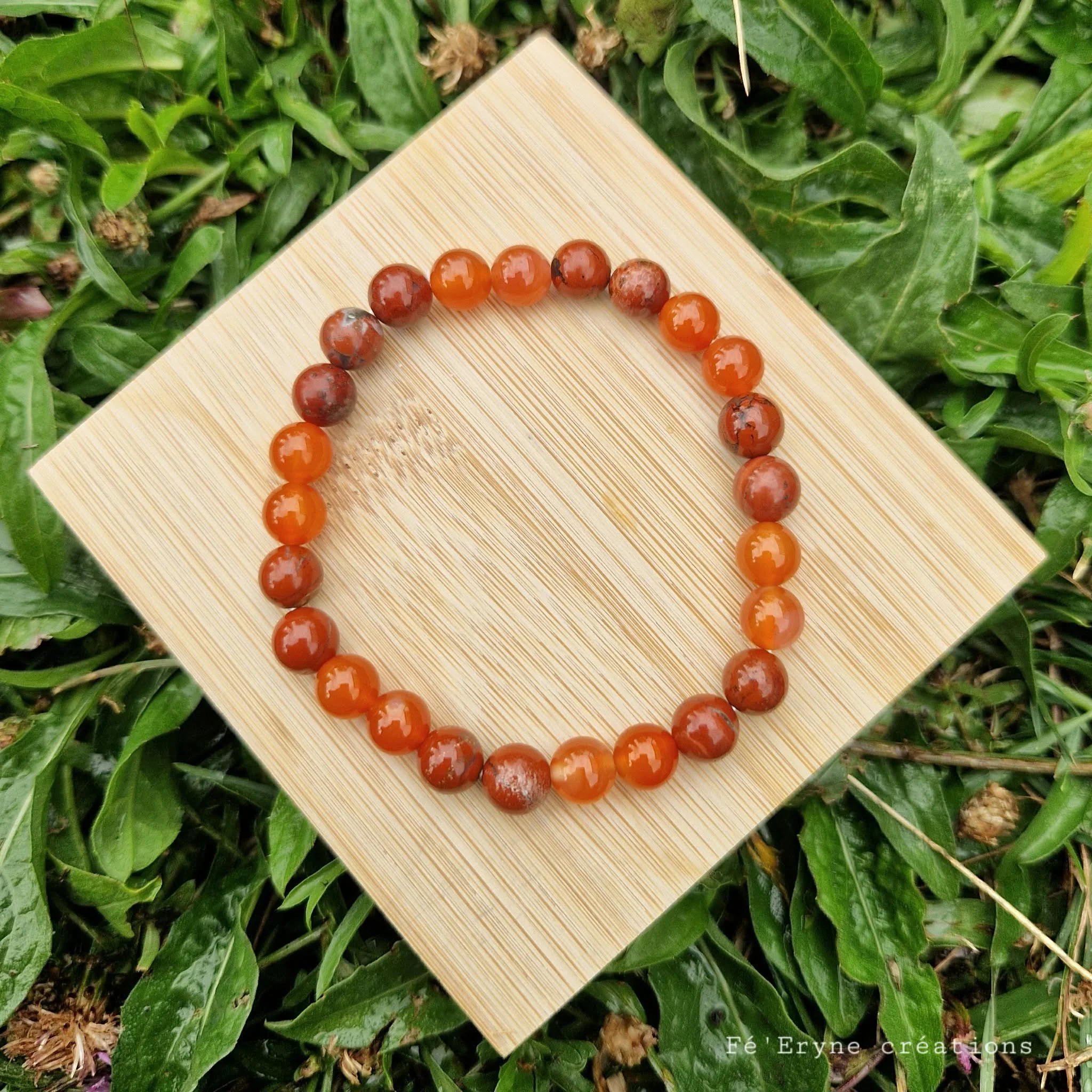 Bracelet Homme - Jaspe rouge et Cornaline