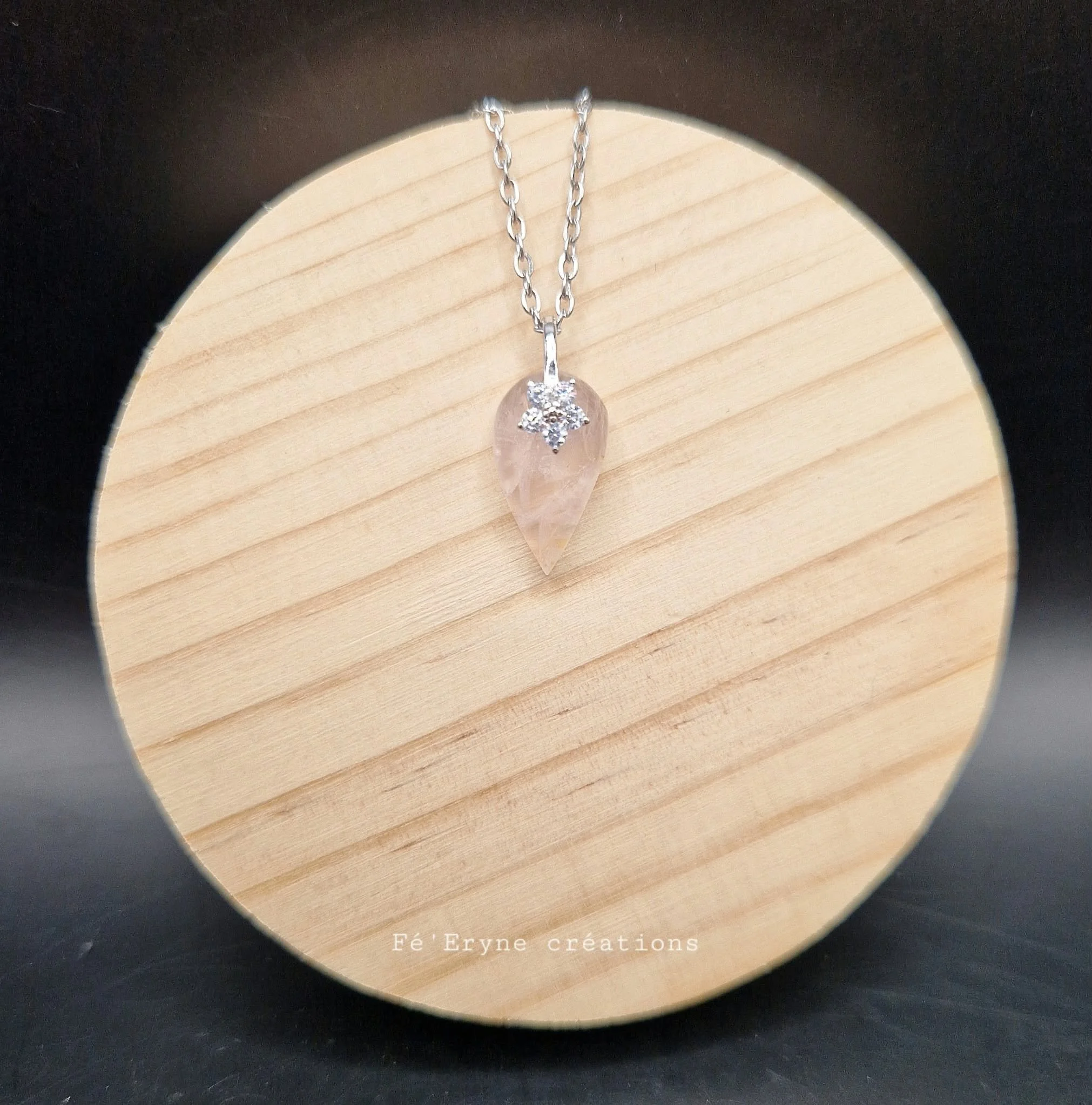 Collier Quartz rose