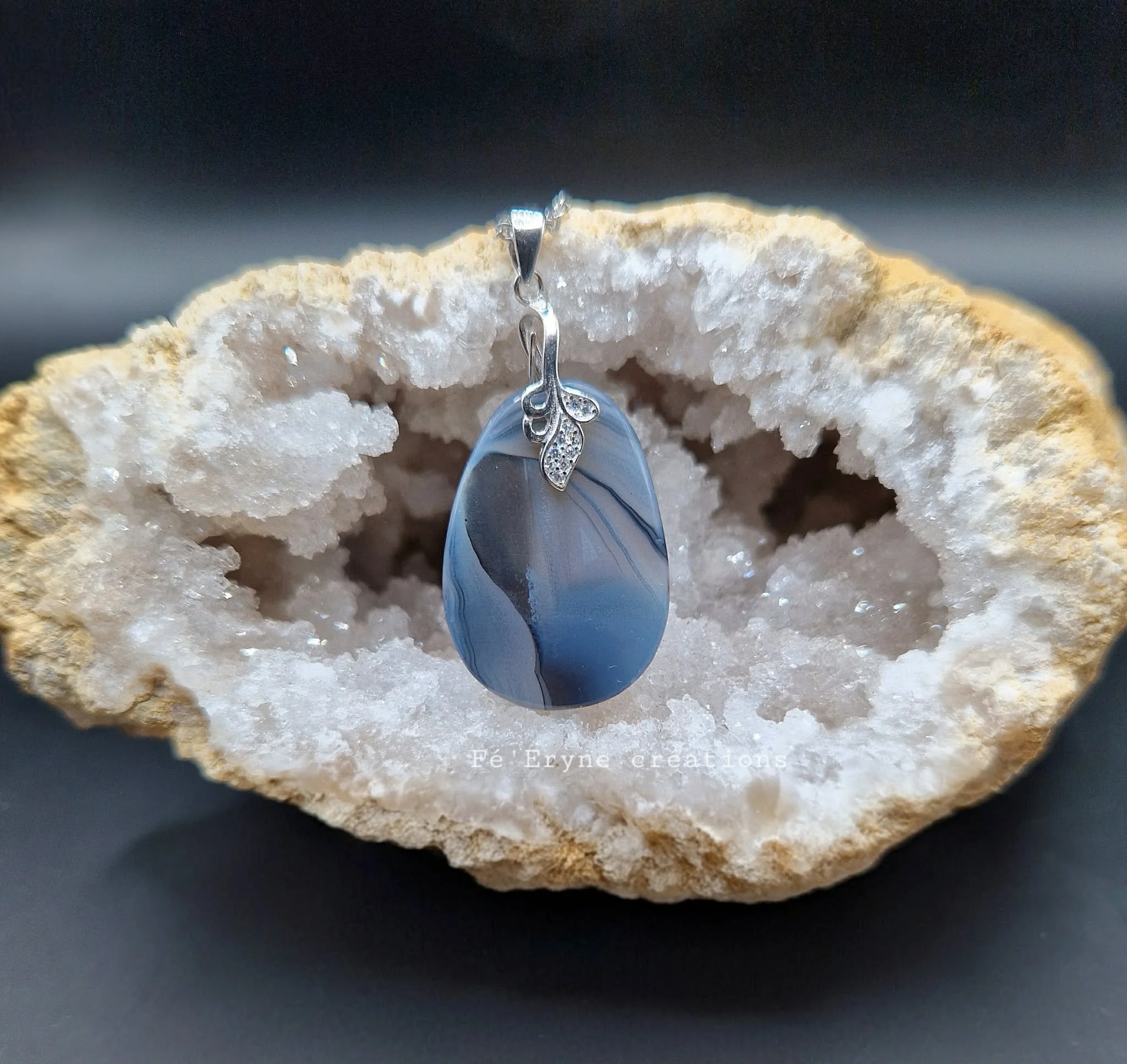 Collier Agate rubanée