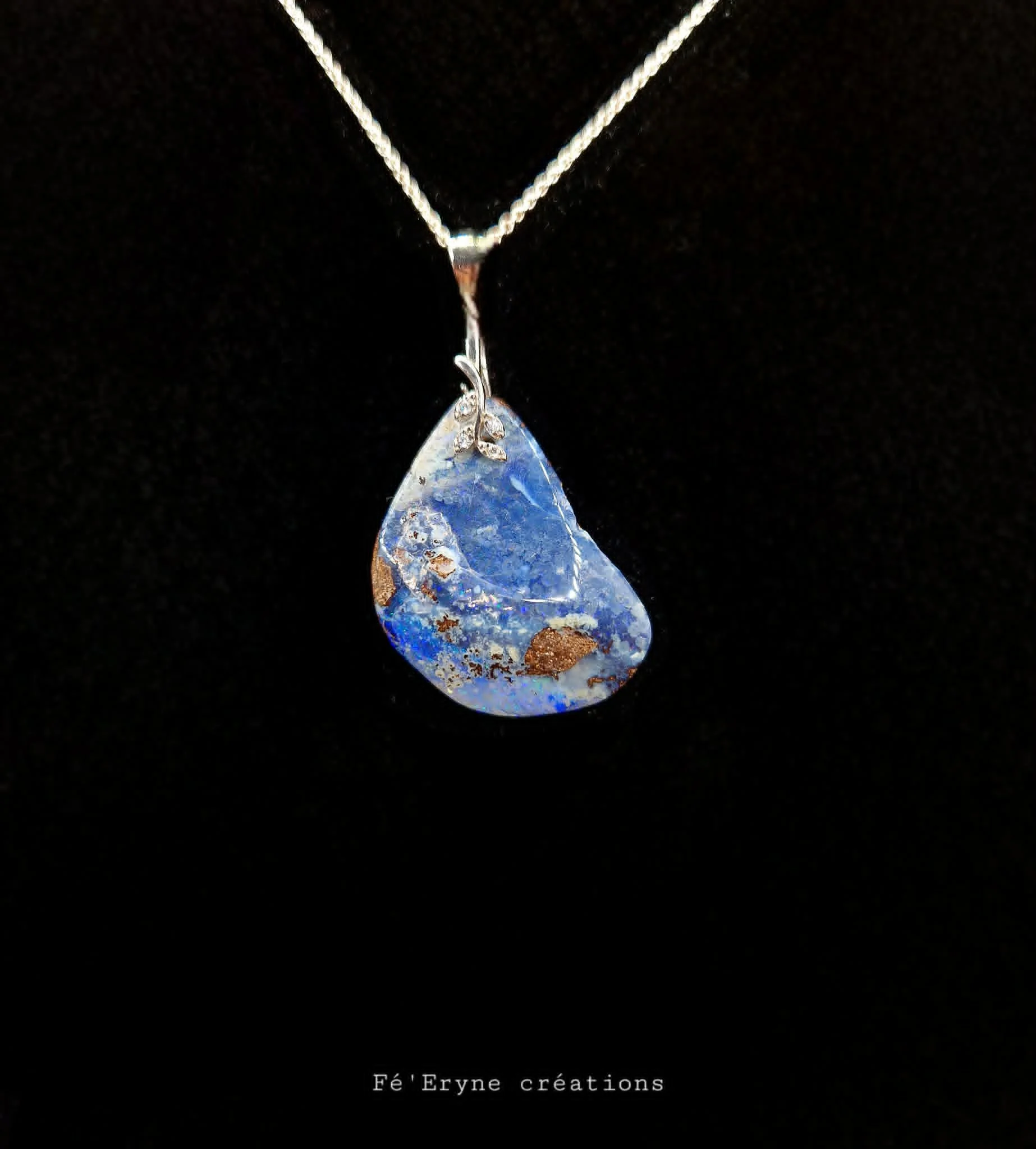Collier Opale Boulder - Argent 925