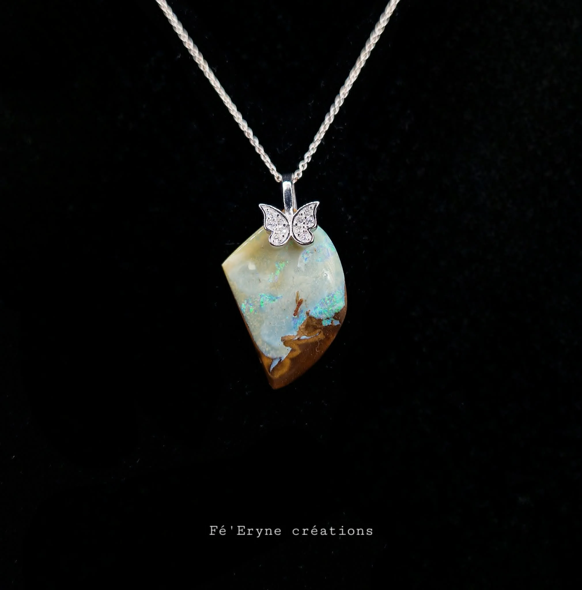 Collier Opale Boulder - Argent 925