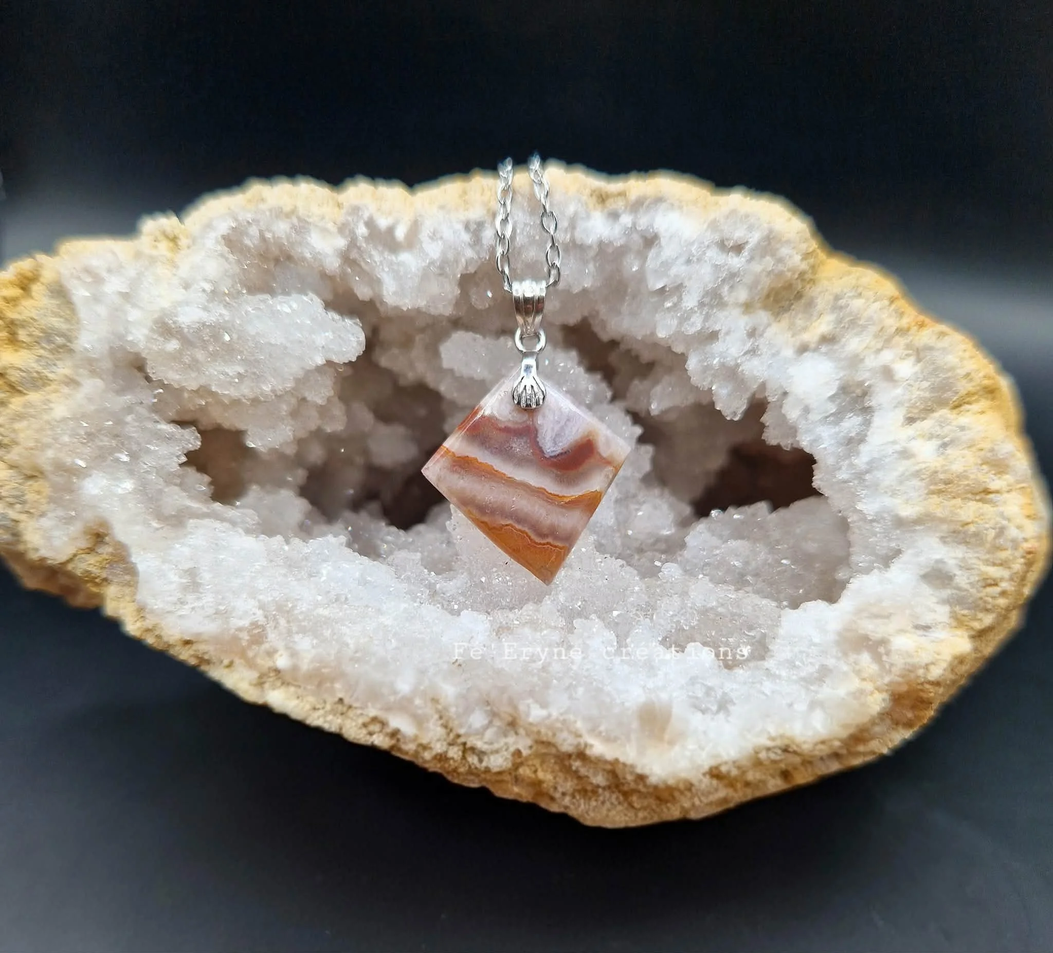 Collier Agate Chatelperron - Made in France