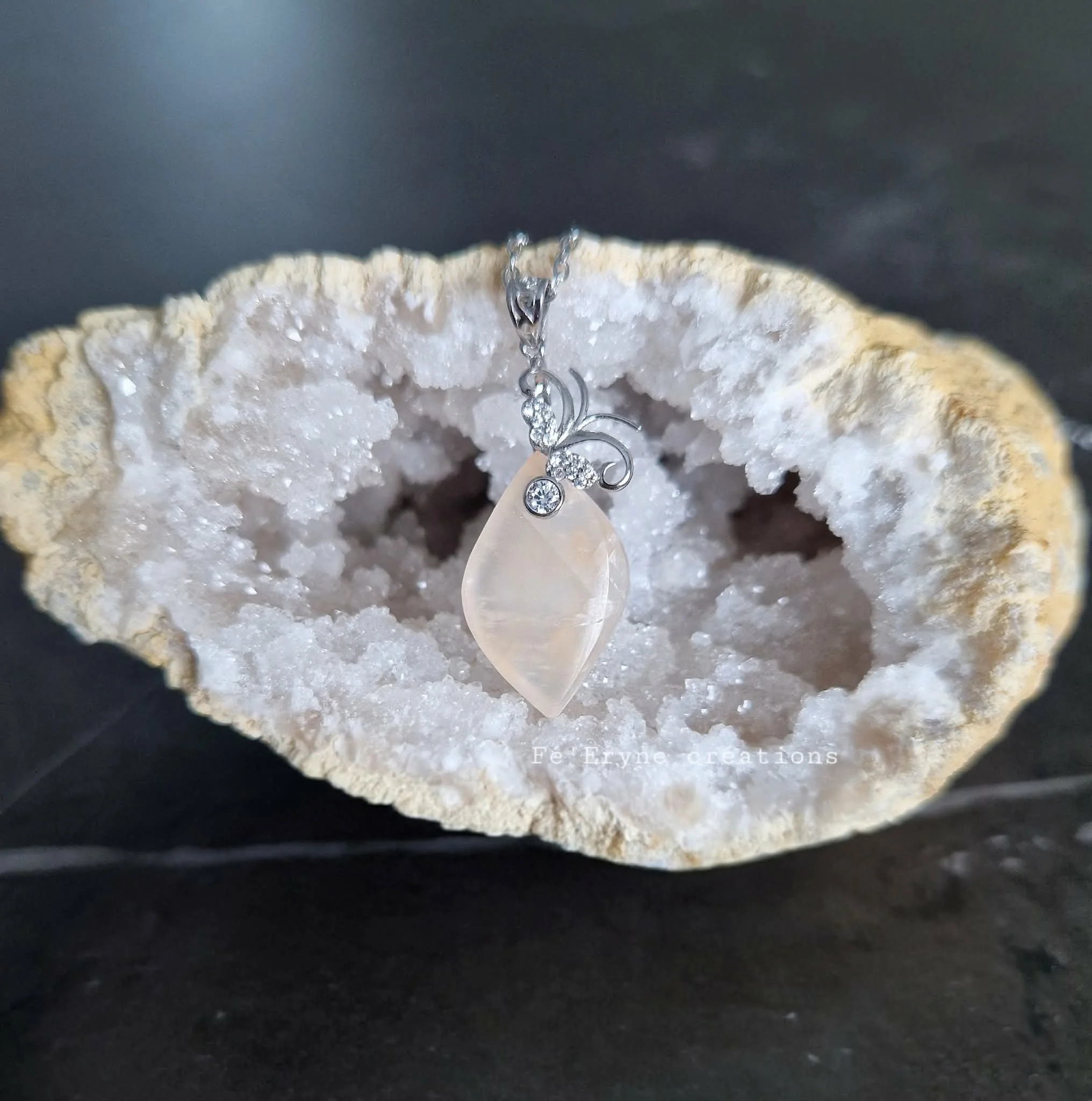 Collier Calcite ferrugineuse - Made in France