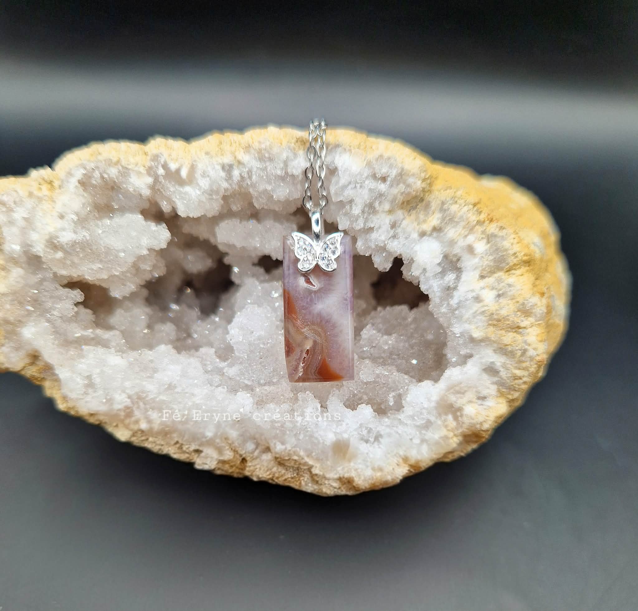 Collier Agate Chatelperron - Made in France